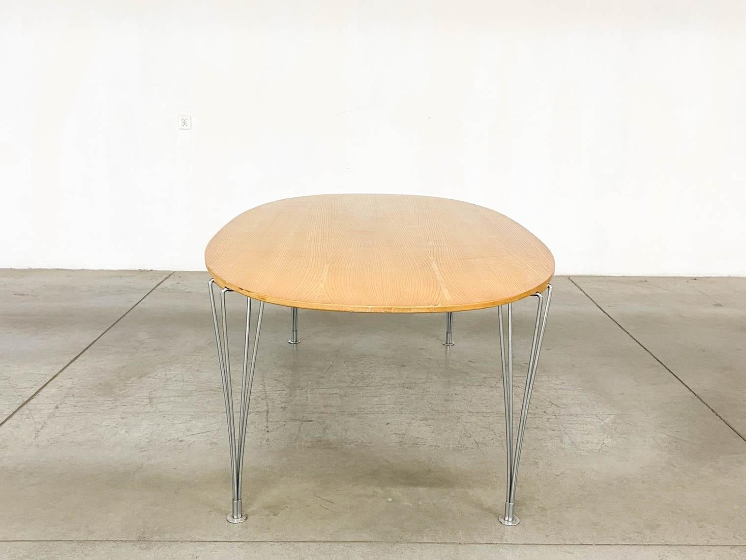 Large Superellipse Dining Table by Bruno Mathsson and Piet Hein for Fritz Hansen For Sale 5