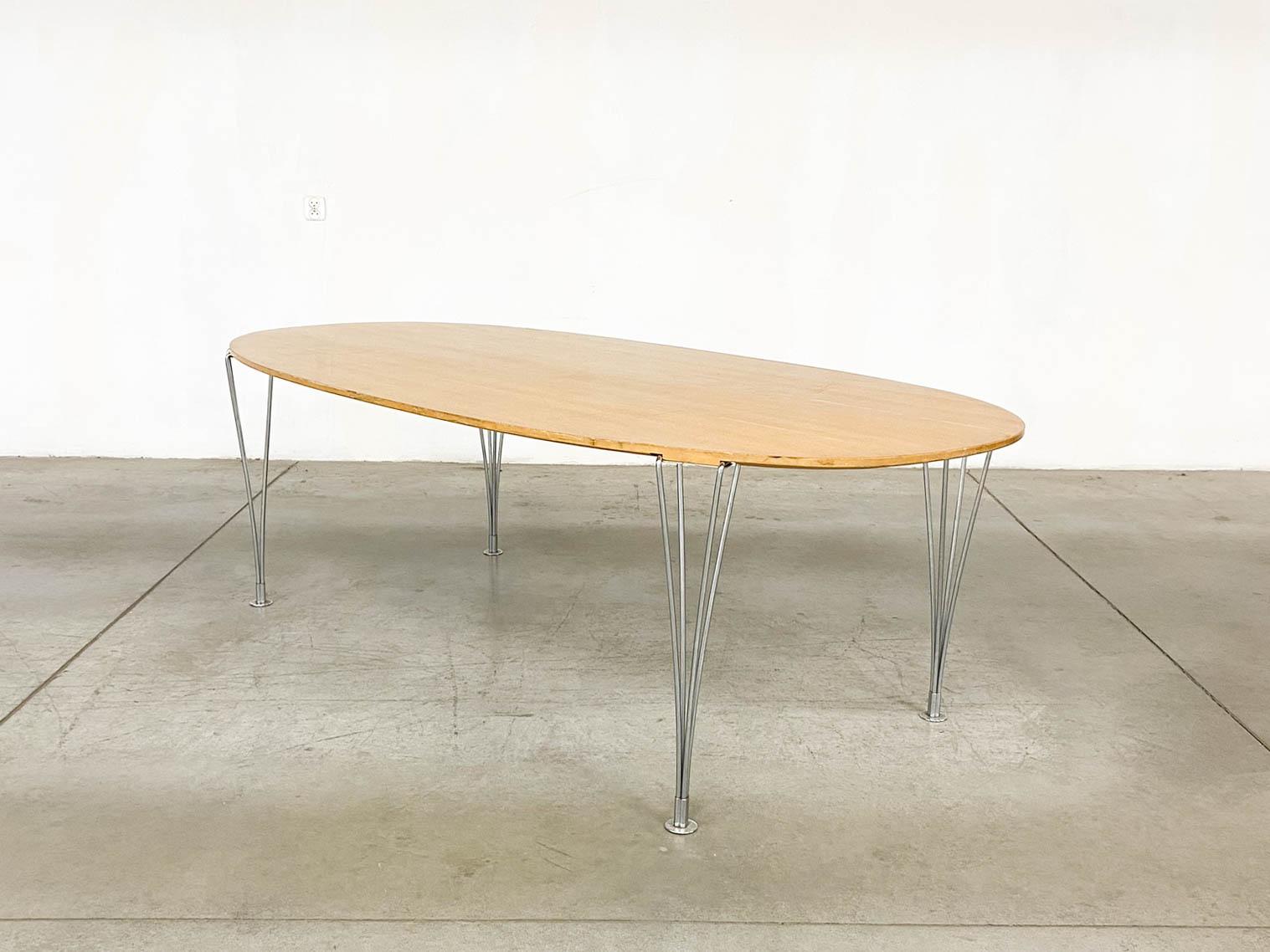 Large Superellipse Dining Table by Bruno Mathsson and Piet Hein for Fritz Hansen For Sale 6
