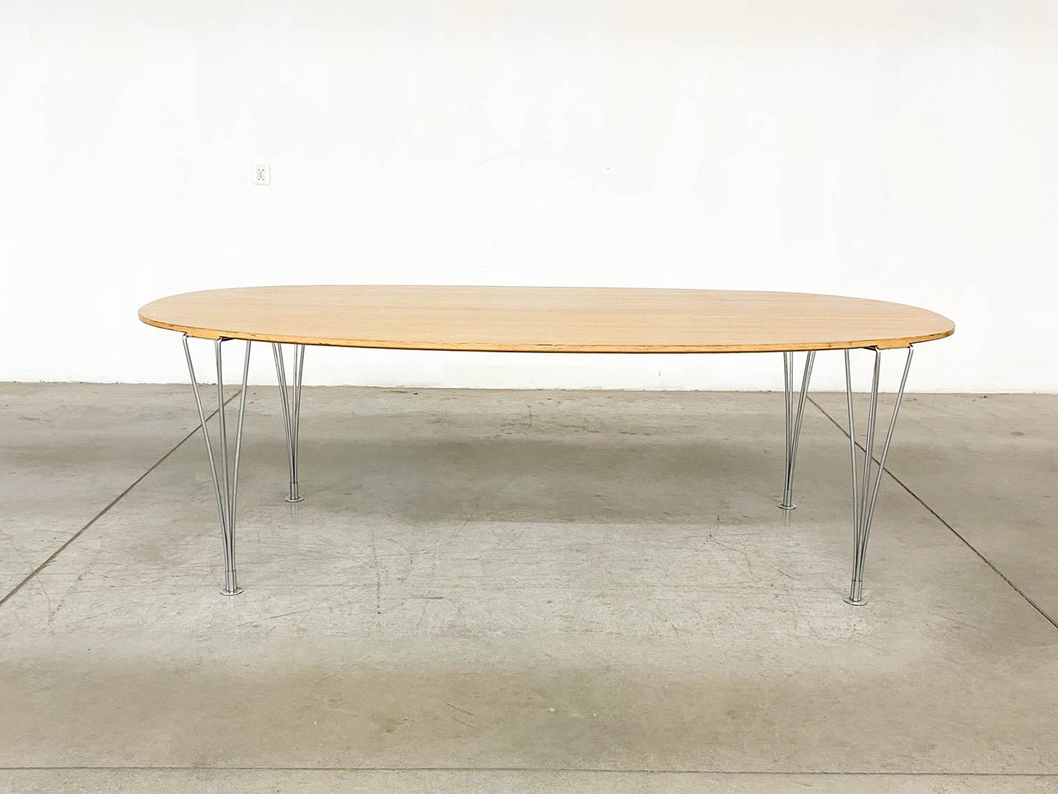 Large Superellipse Dining Table by Bruno Mathsson and Piet Hein for Fritz Hansen For Sale 7