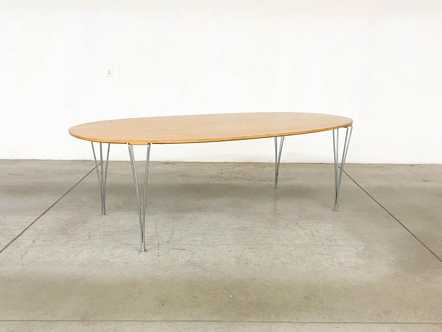 Large Superellipse Dining Table by Bruno Mathsson and Piet Hein for Fritz Hansen For Sale 2