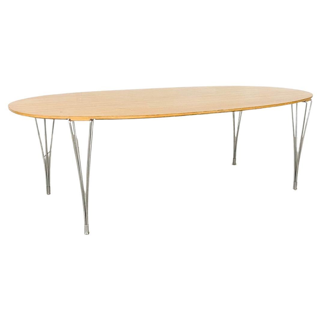 Large Superellipse Dining Table by Bruno Mathsson and Piet Hein for Fritz Hansen For Sale