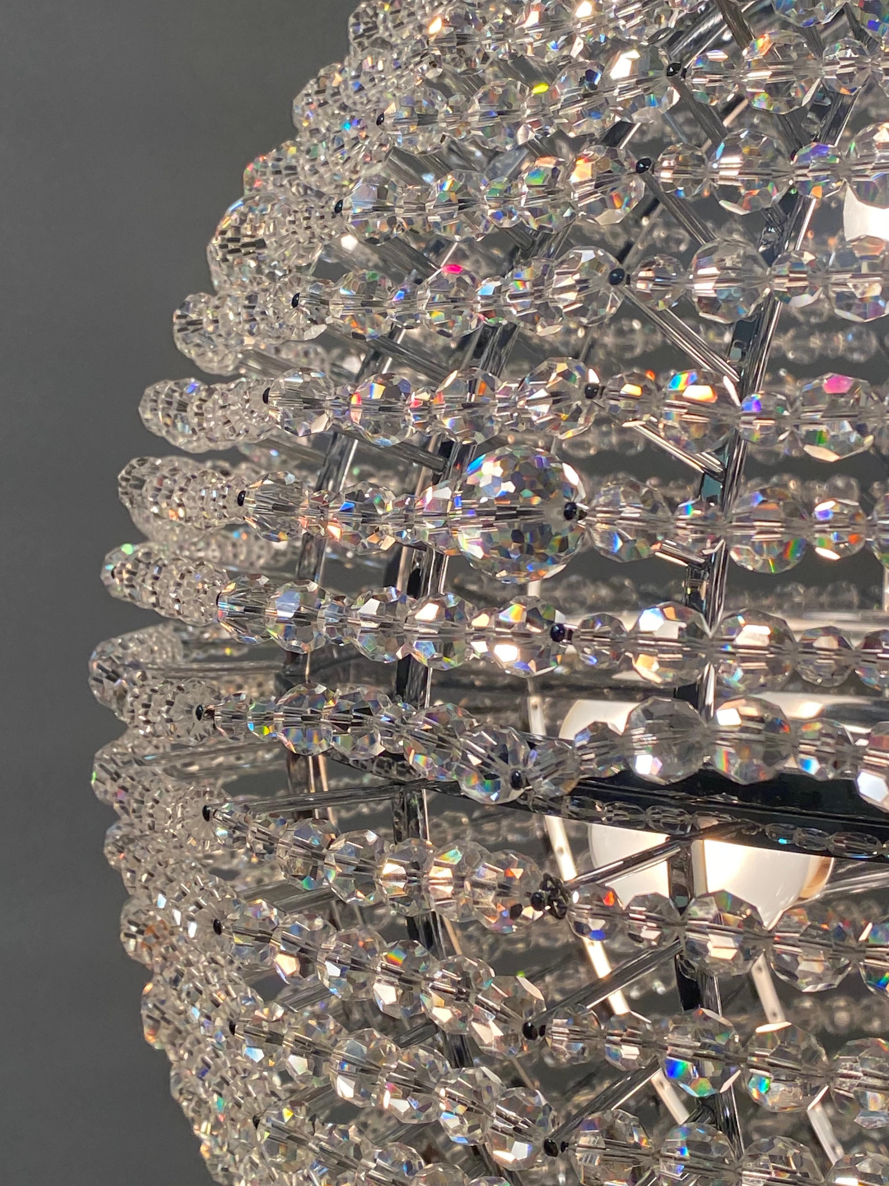Large Supernova Chandelier by Bakalowits & Söhne For Sale 4