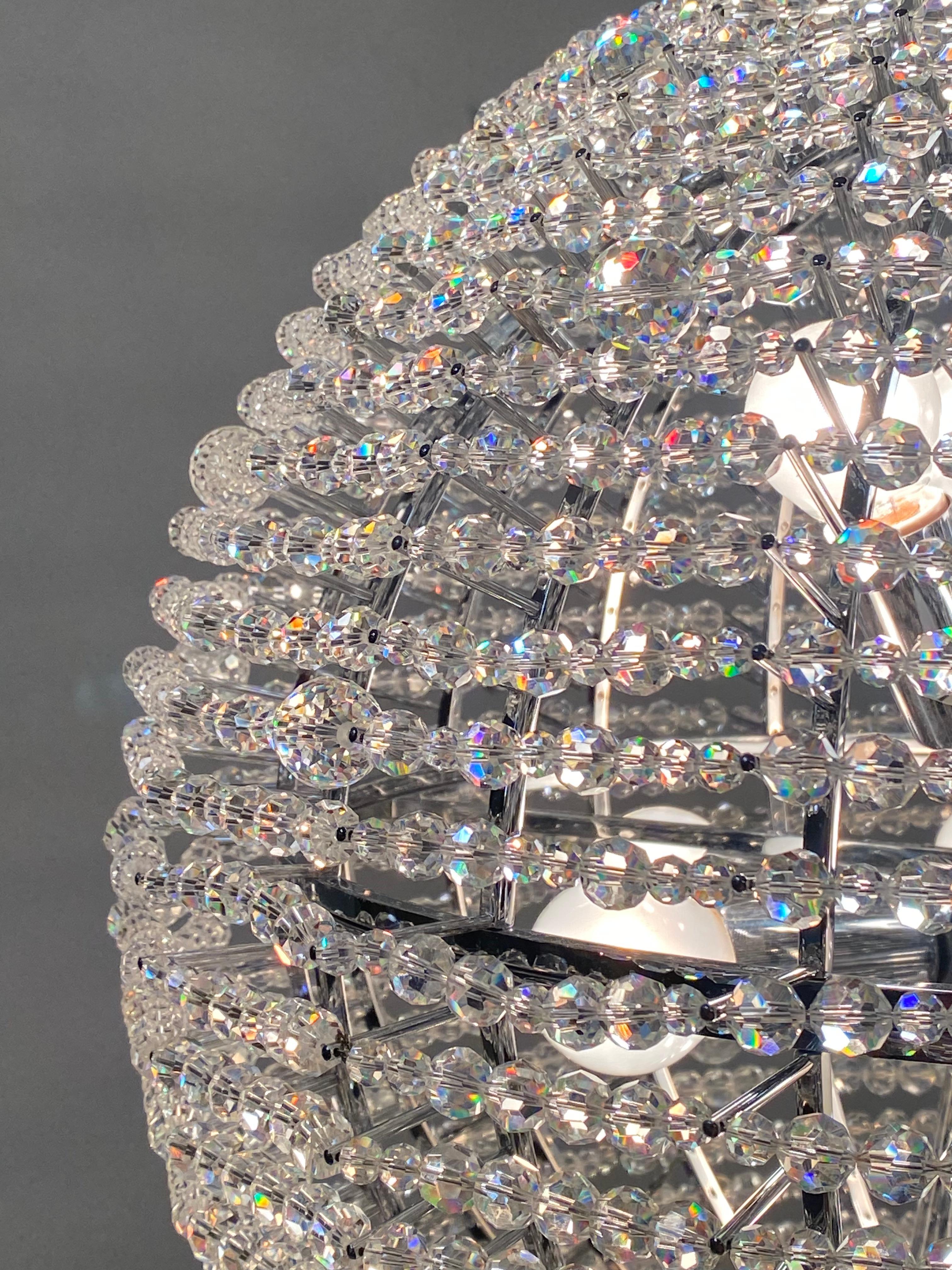 Large Supernova Chandelier by Bakalowits & Söhne For Sale 5