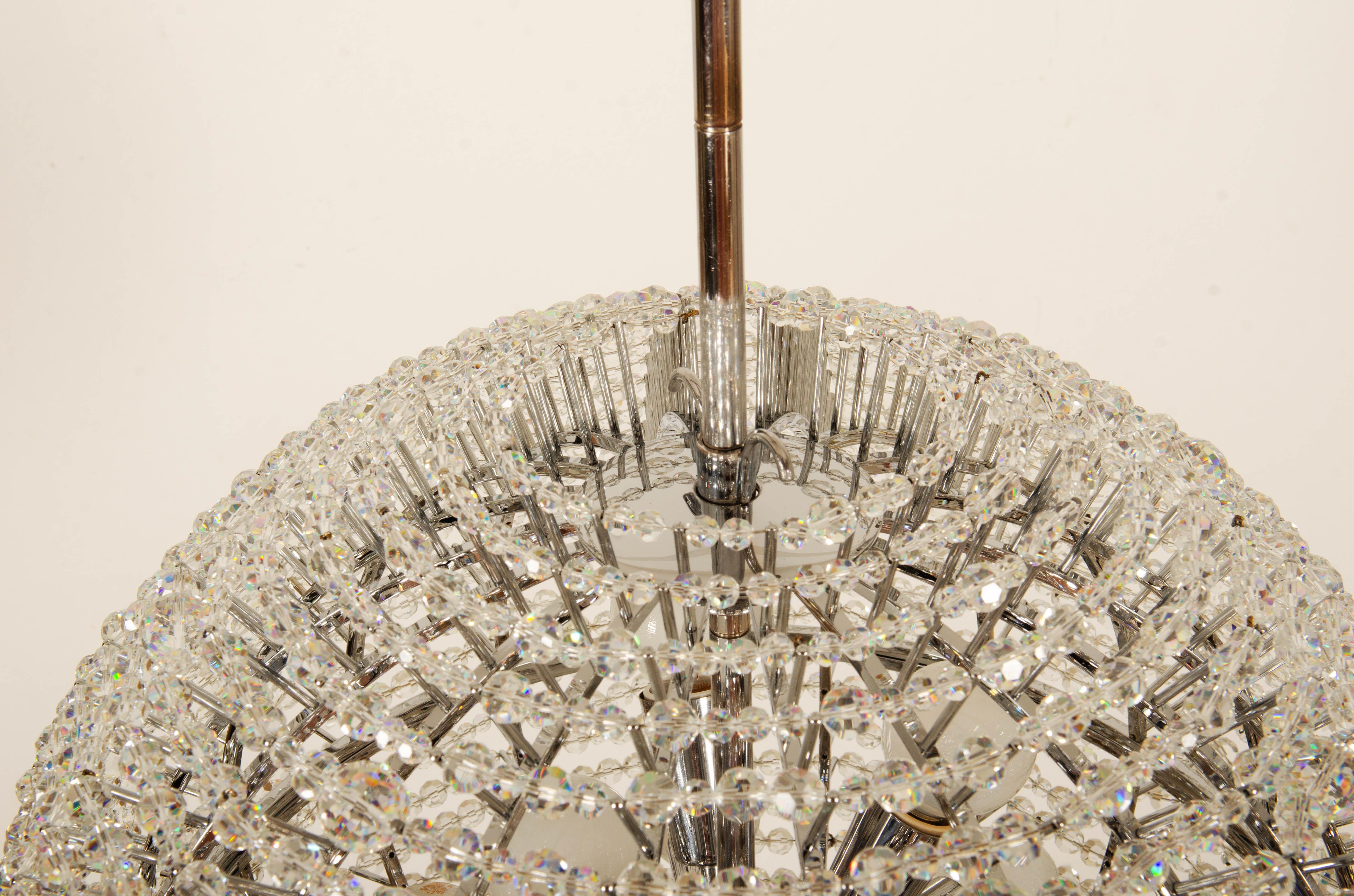 Late 20th Century Large Supernova Chandelier by Bakalowits & Söhne For Sale