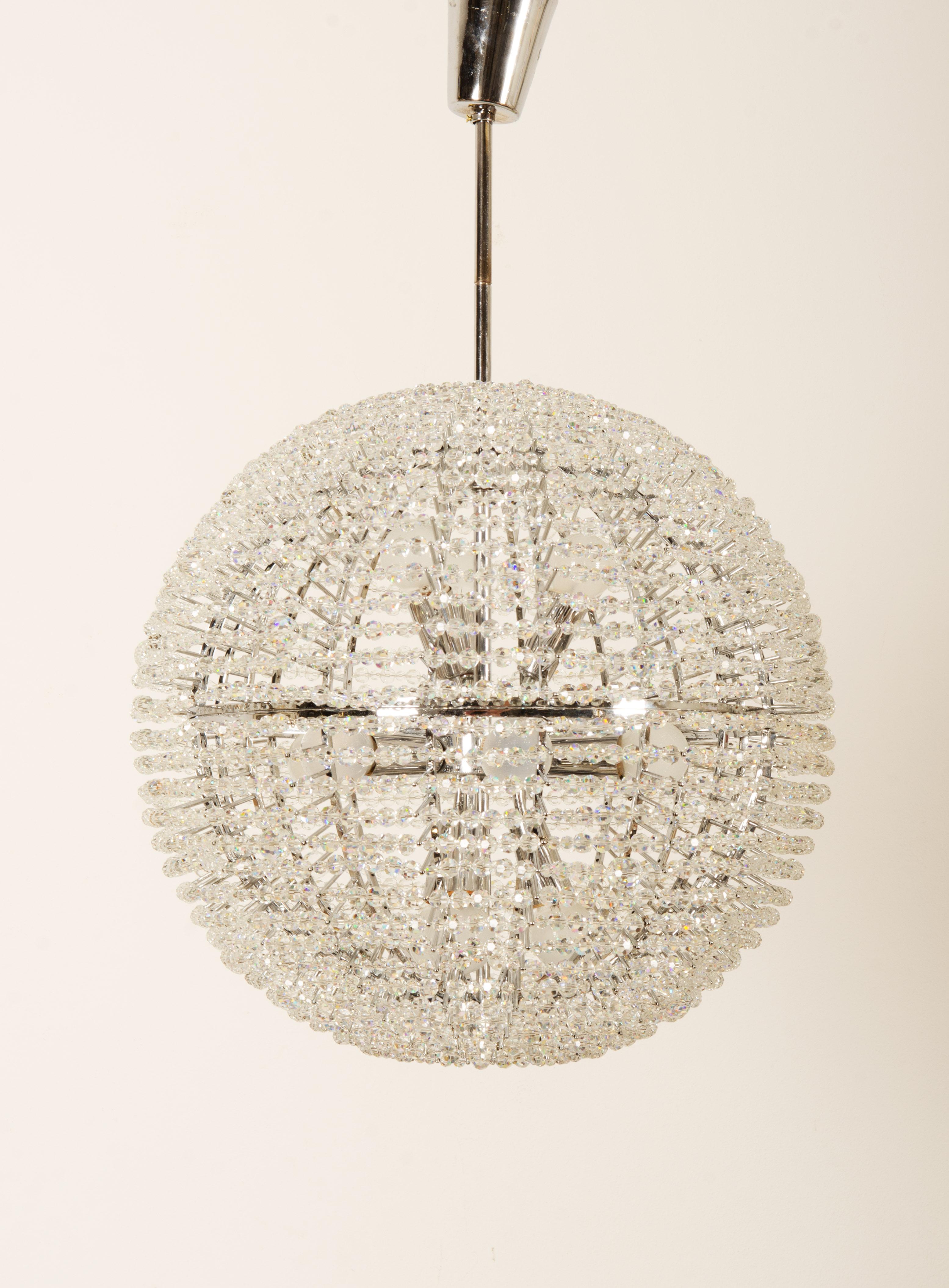 Large Supernova Chandelier by Bakalowits & Söhne For Sale 2