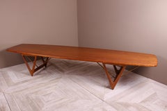 Large Surfboard Coffee Table, by Kurt Ostervig for Jason Møbler, 1950s