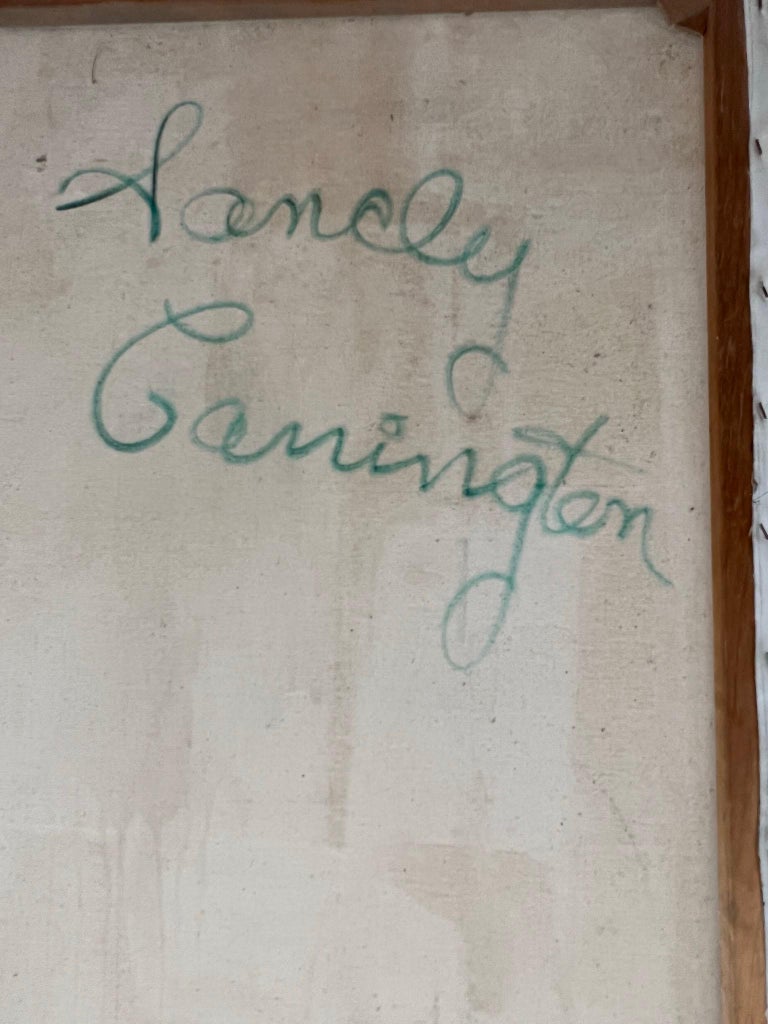 Large Surreal Abstract Painting Signed Sandy Carrington Circa 1960s For