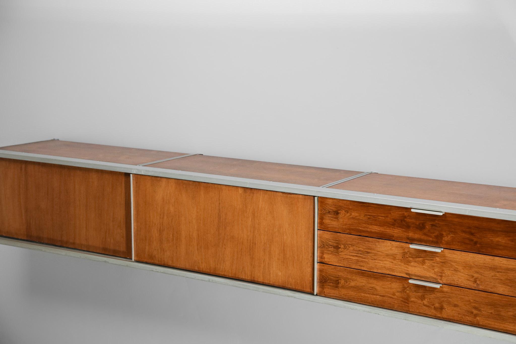 Large Wall Mounted Sideboard by Georges Frydman for Efa 4