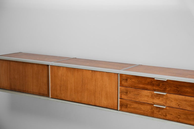 Large Wall Mounted Sideboard by Georges Frydman for Efa For Sale 4