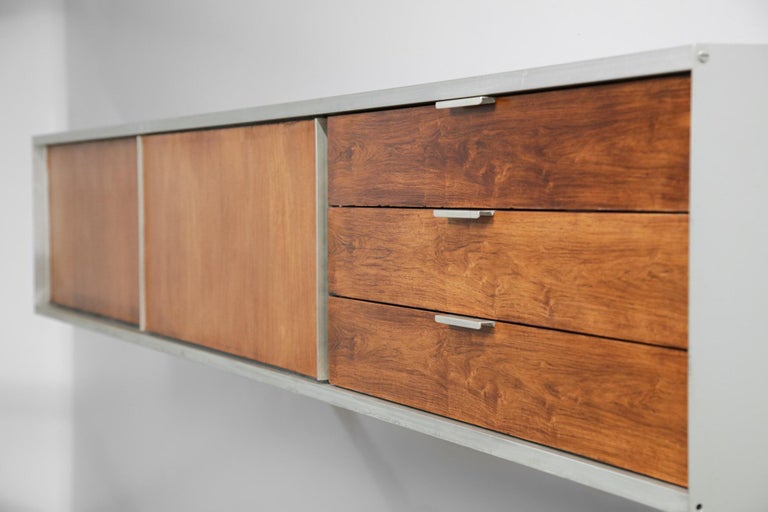 Mid-Century Modern Large Wall Mounted Sideboard by Georges Frydman for Efa For Sale