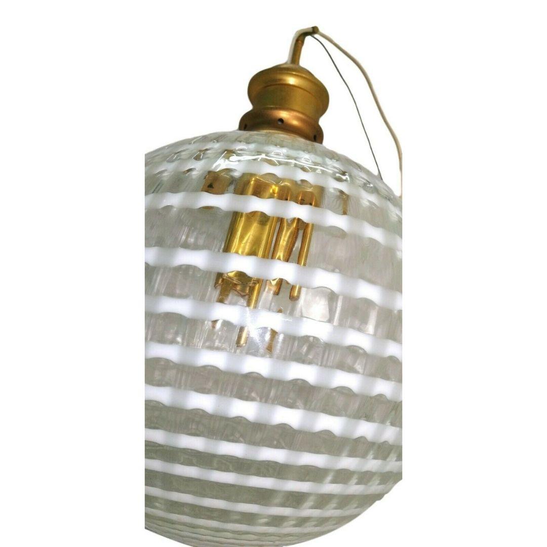 Italian Large Suspension Lamp Chandelier Murano Glass Stilux, 1970s