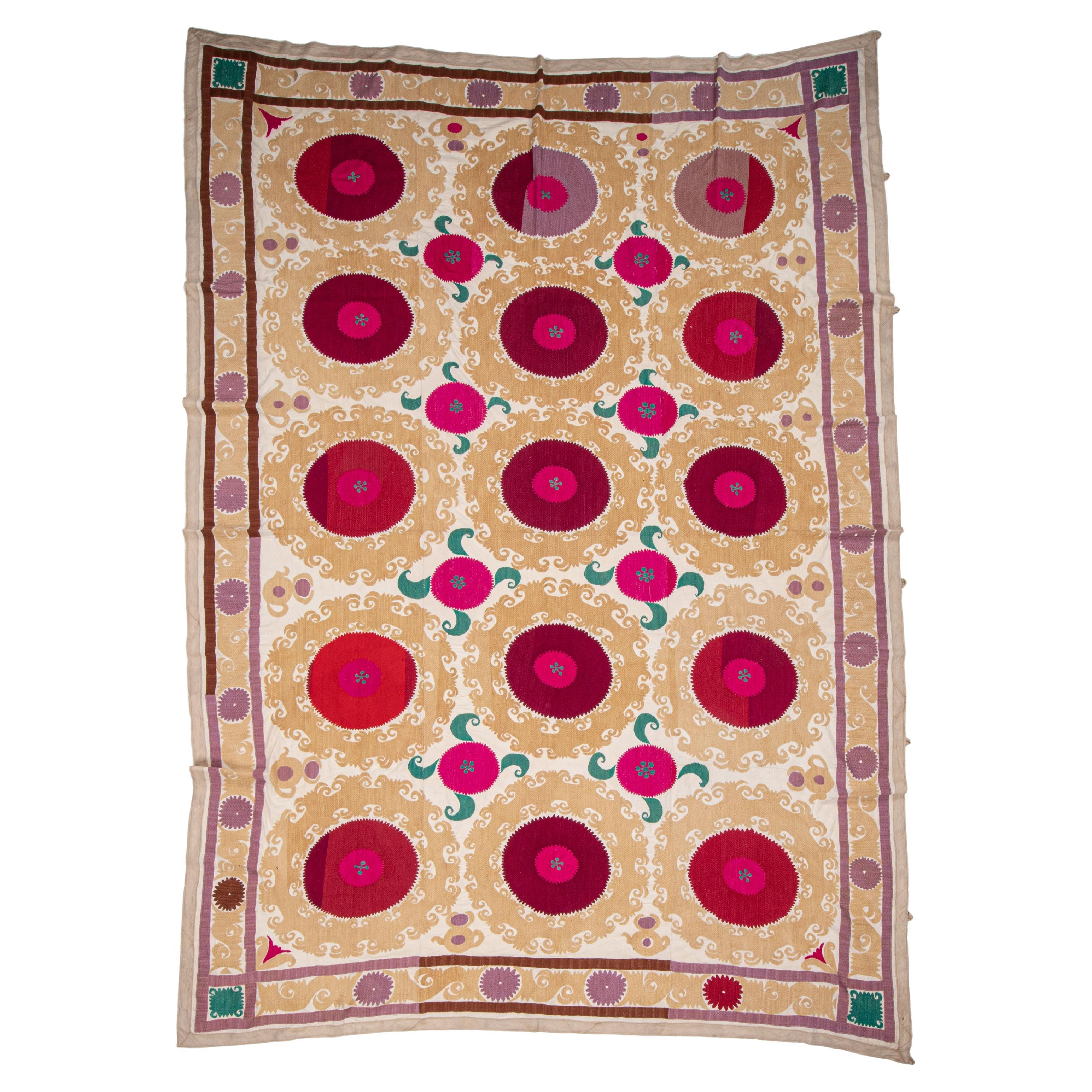 Large Suzani from Samarkand, Uzbekistan, 1960s/70s For Sale