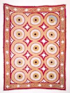 Large Suzani from Samarkand, Uzbekistan, Mid 20th C.