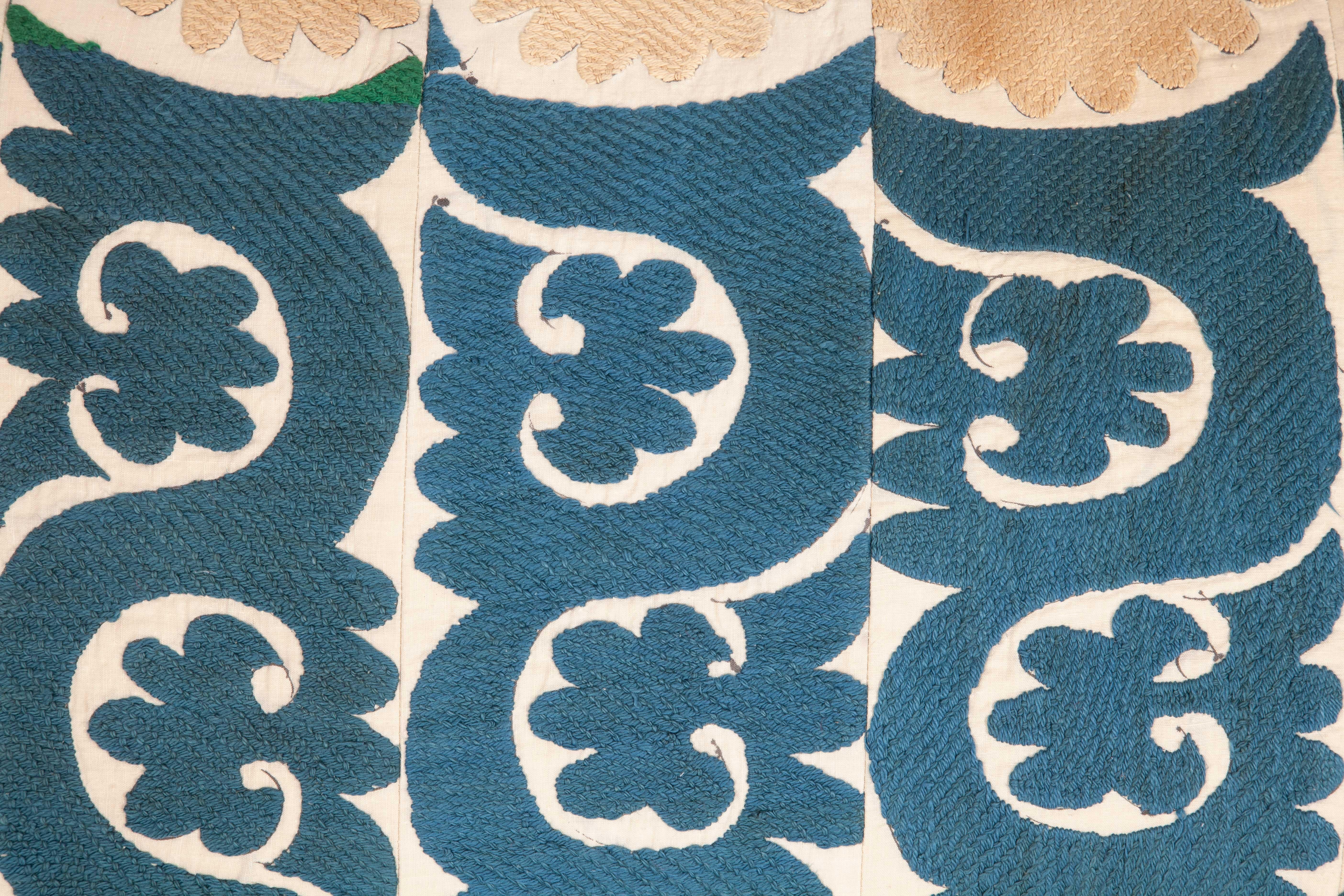 Large Suzani Pillow Cases Made from a Vintage Uzbek Suzani, 1960s 4