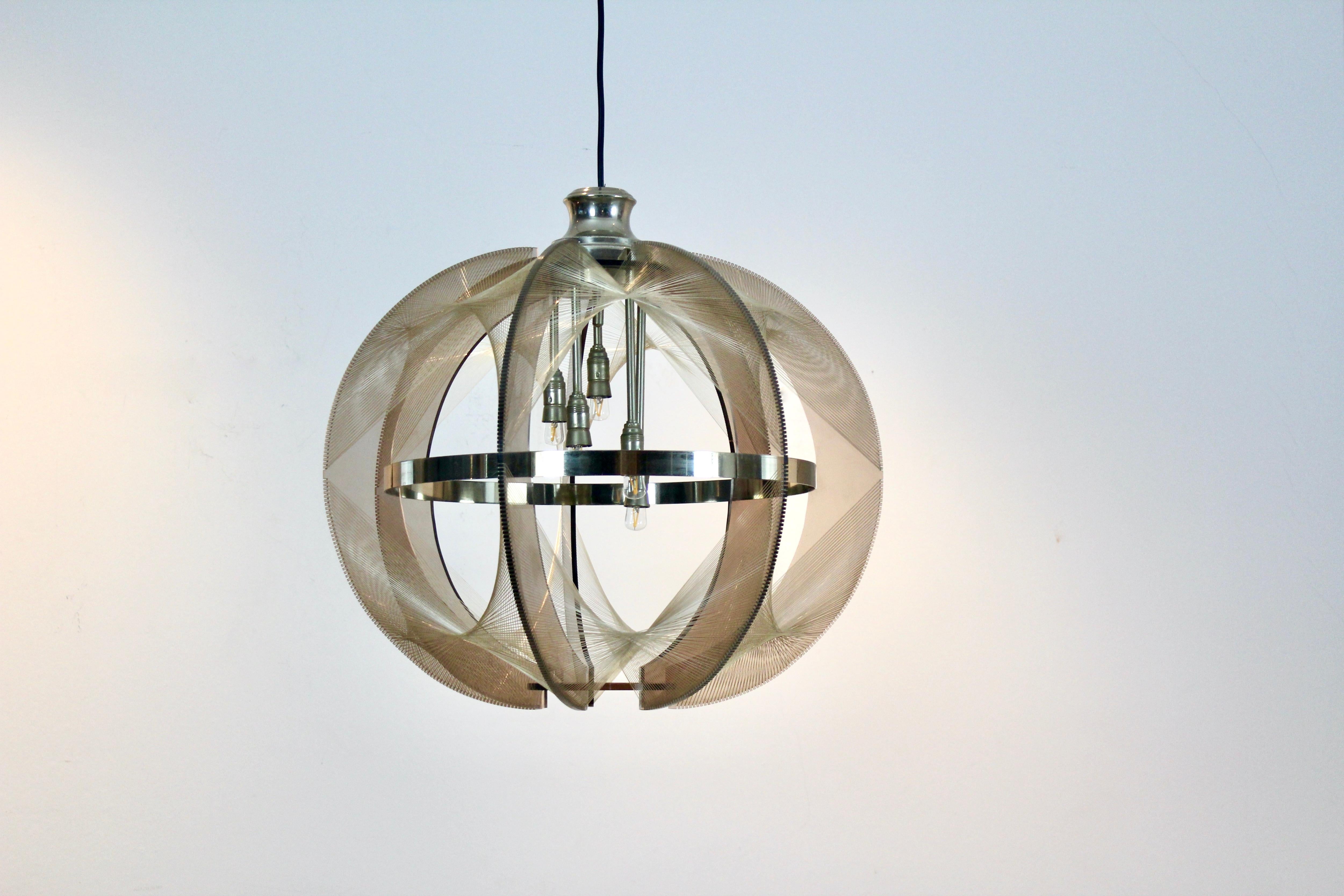 Mid-Century Modern Large ‘Swag’ Pendant by Paul Secon for Sompex