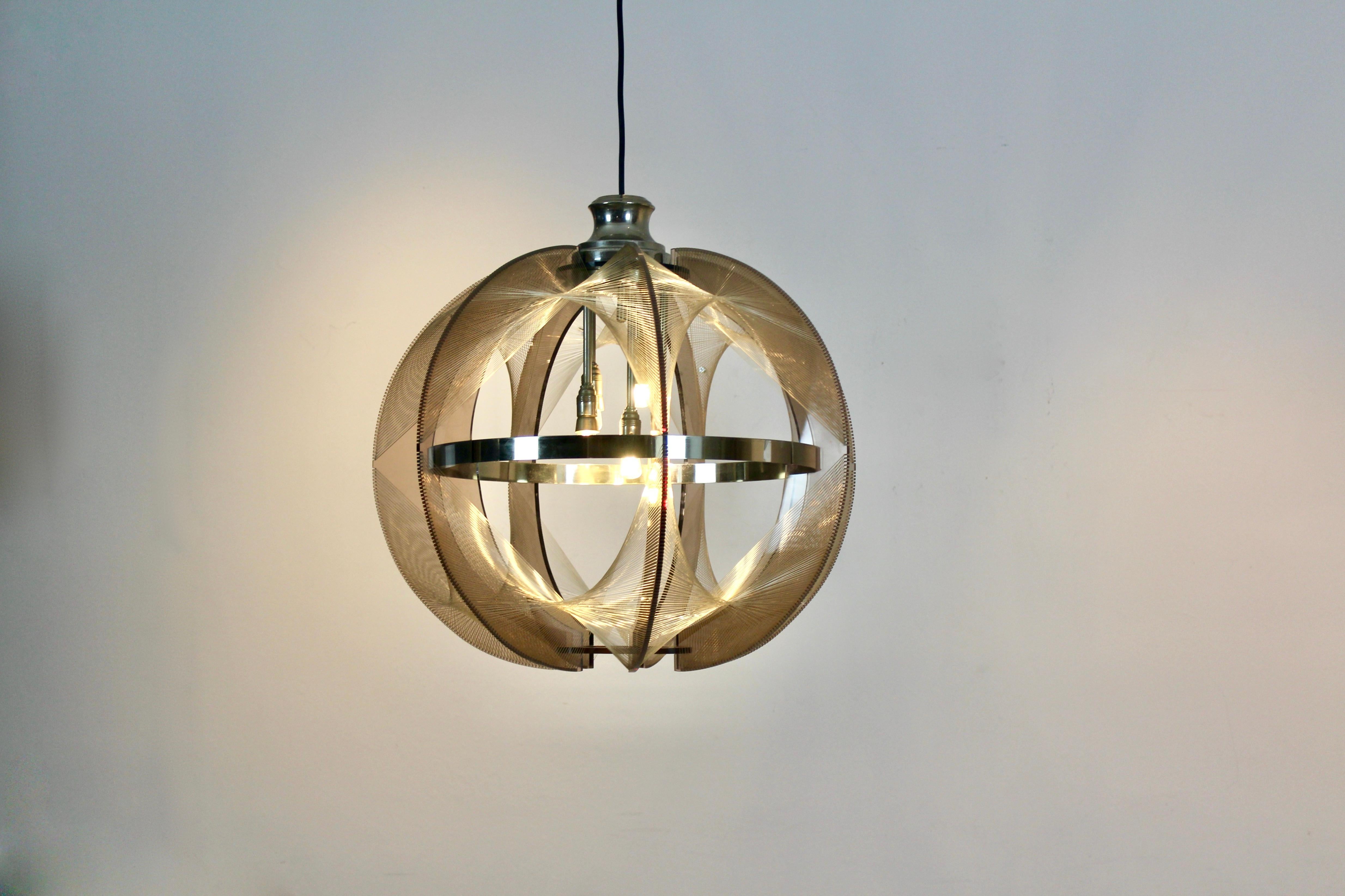 German Large ‘Swag’ Pendant by Paul Secon for Sompex