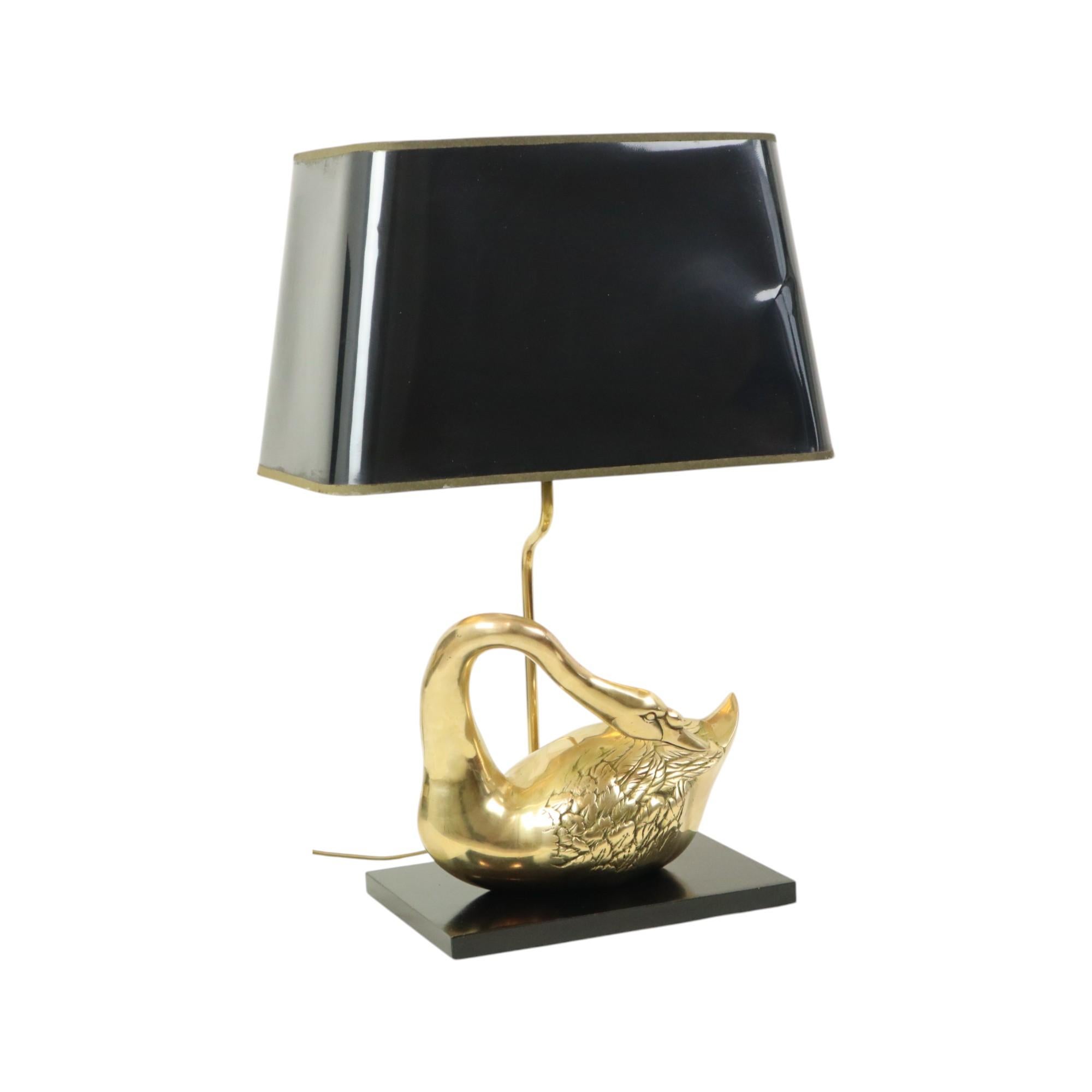 Large Swan Lamp Hollywood Regency Table Lamp Regina Italy 58cm For Sale 5