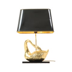 Large Swan Lamp Hollywood Regency Table Lamp Regina Italy 58cm
