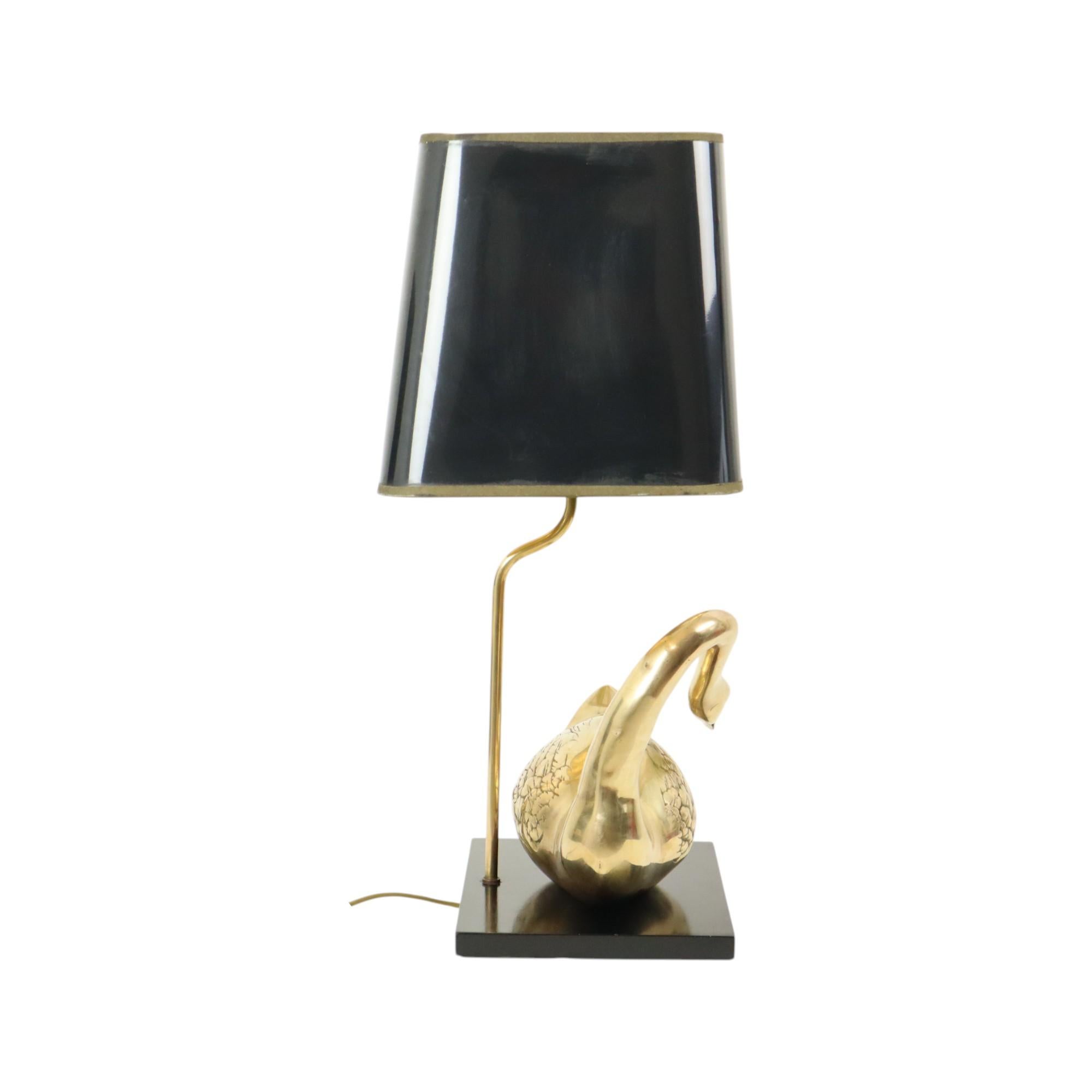 Large Swan Lamp Hollywood Regency Table Lamp Regina Italy 58cm For Sale 2