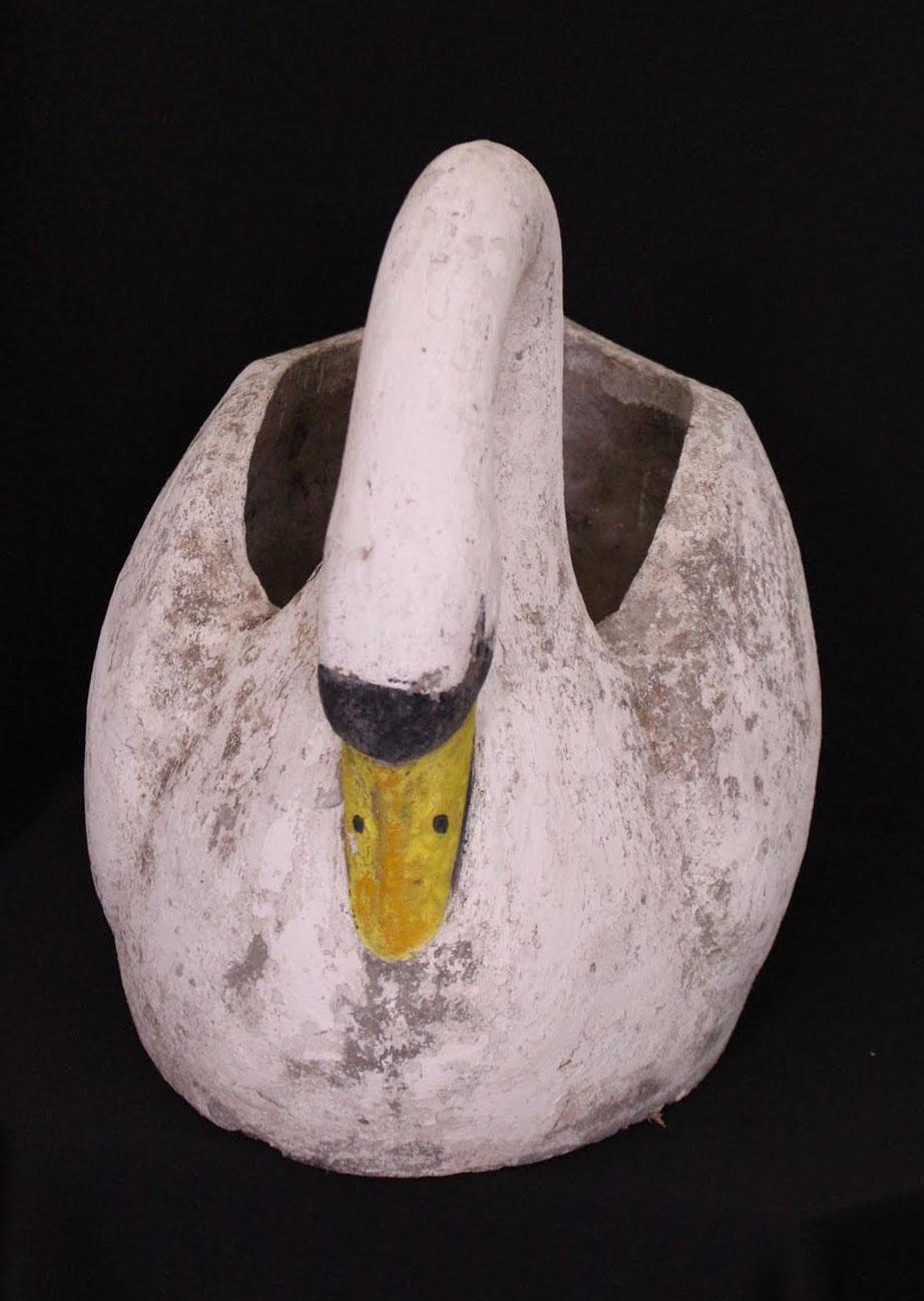 large outdoor swan planters