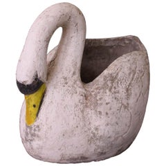 Vintage Large Swan Planter French Garden, Mid-20th Century