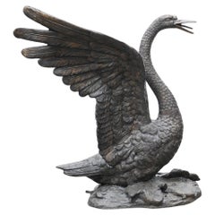 Large Swan Statue - Royal Bird Garden Casting