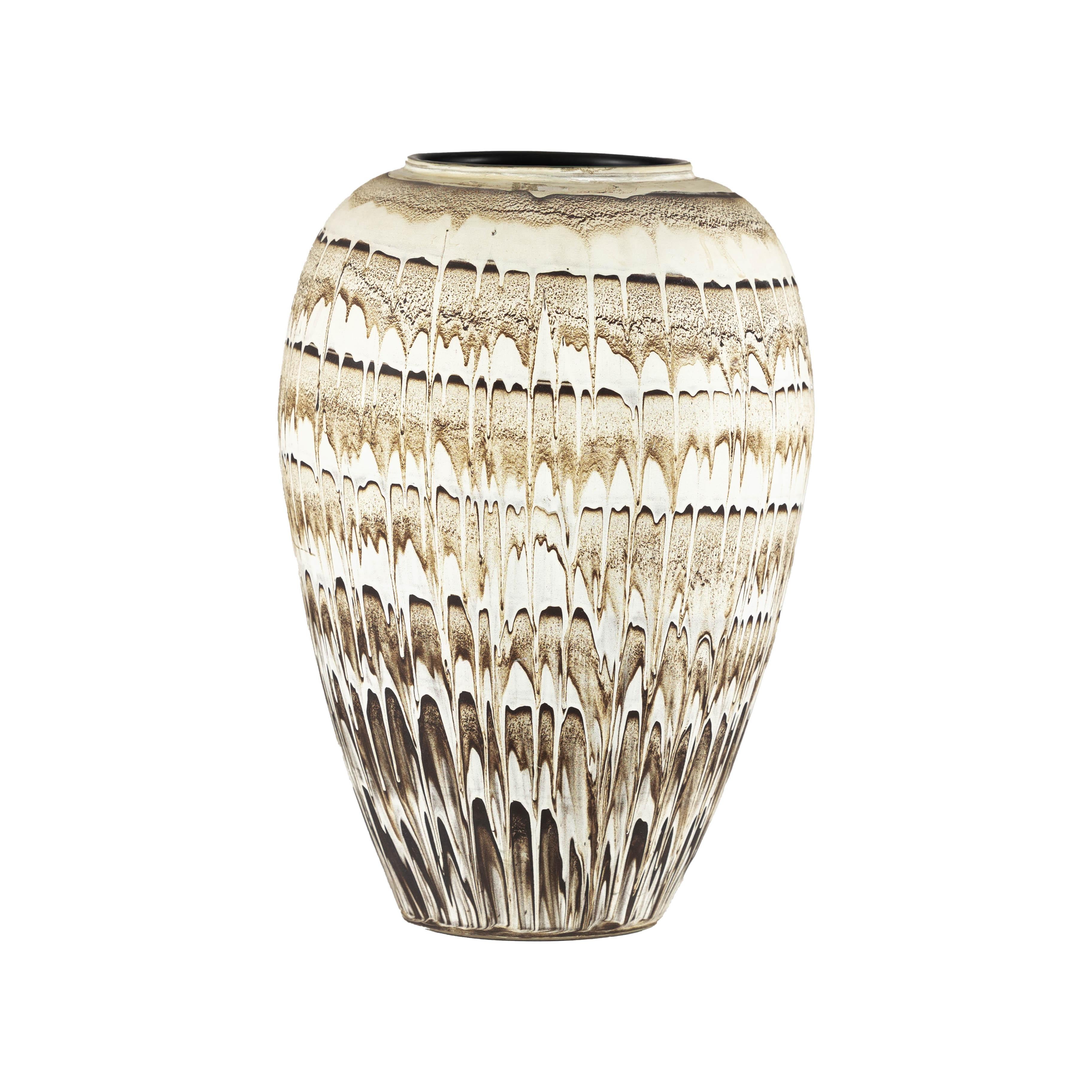 Grande jardinière en céramique de style Swankhalok avec motif de glaçure trempée en vente 8