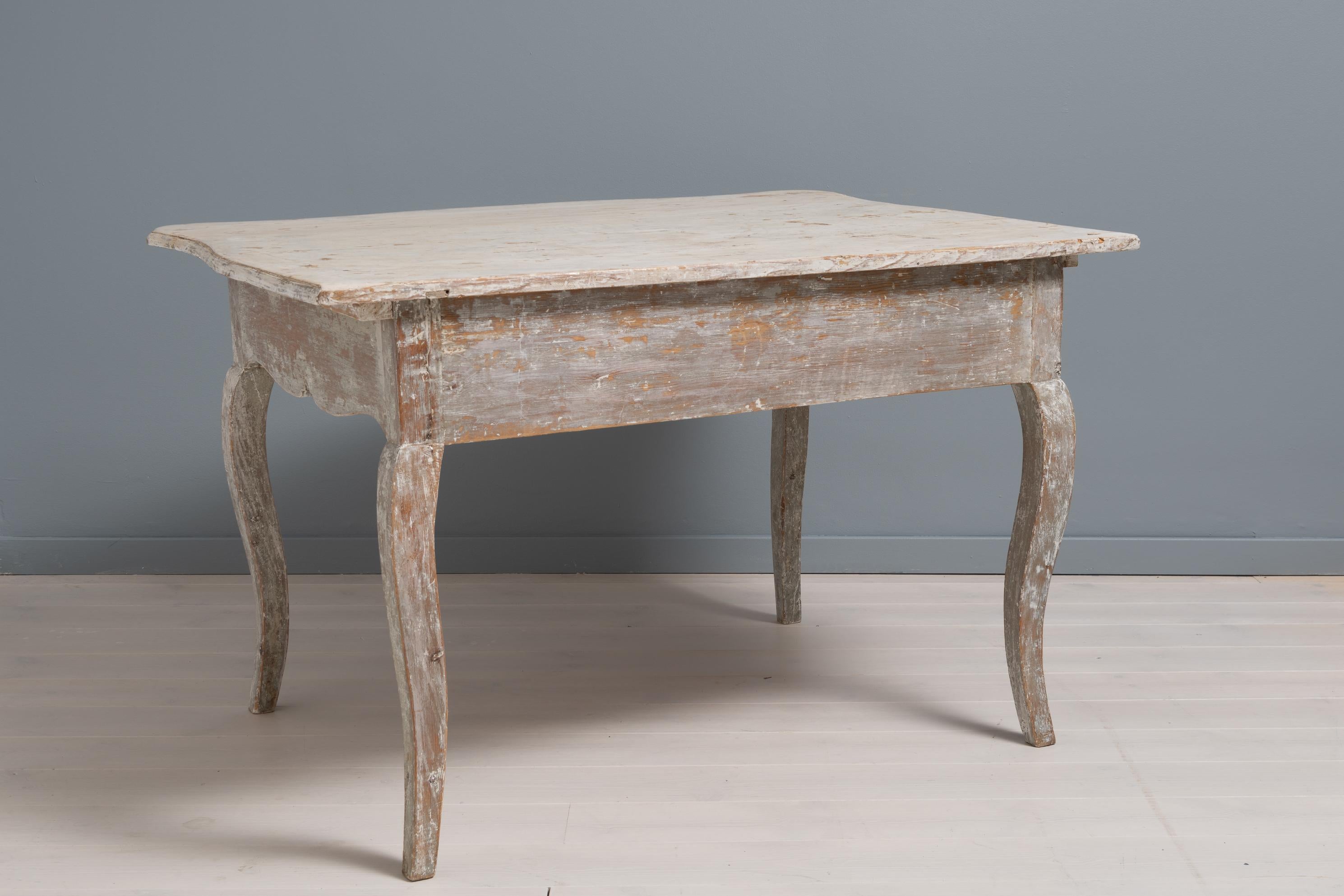 Large Swedish 18th Century Rococo Side Table For Sale 3
