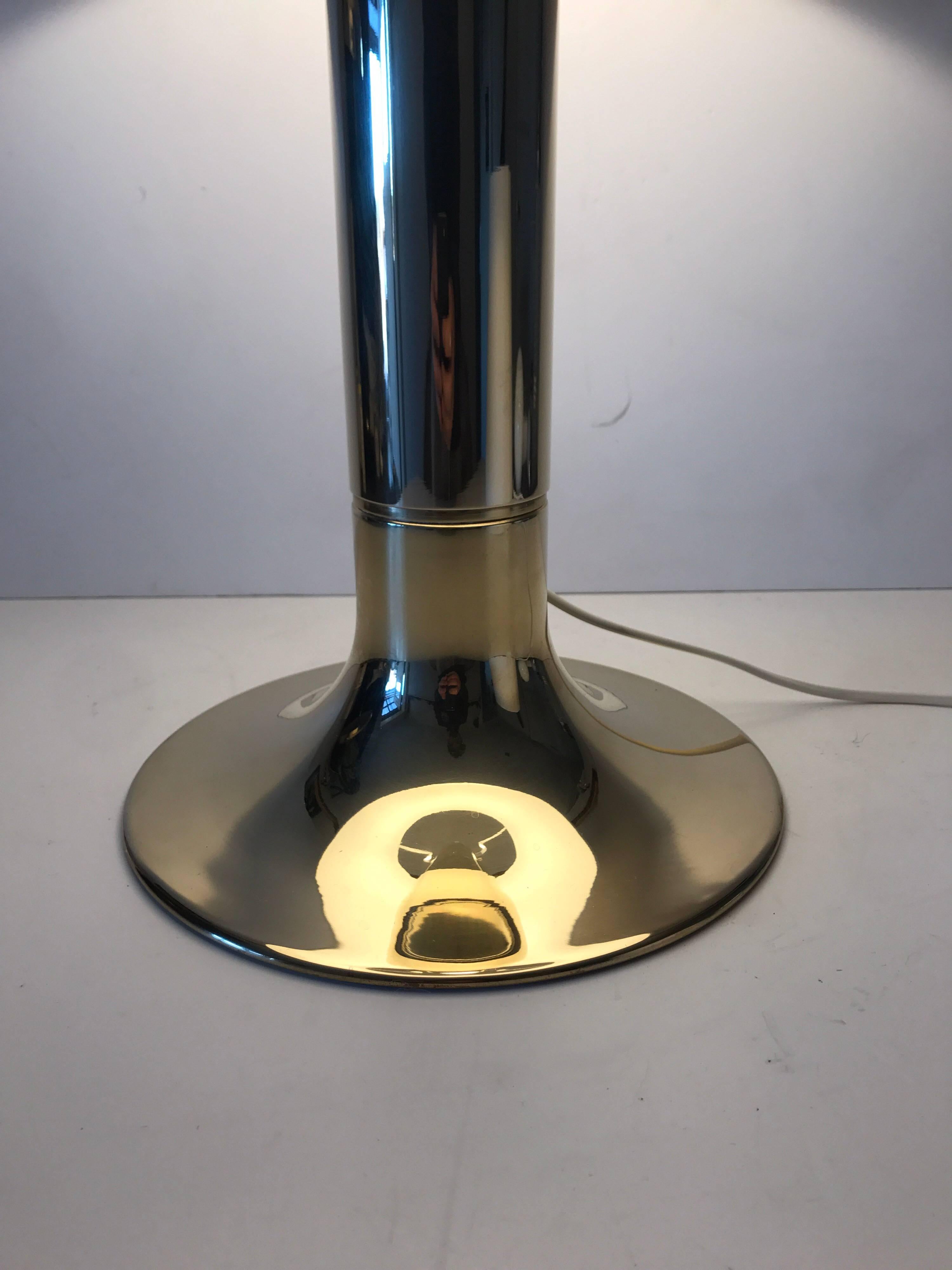 Polished Large Swedish 1960 Hans Agne Jakobsson Brass Table Lamp For Sale