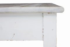 Large Swedish 19th century painted pine kitchen table