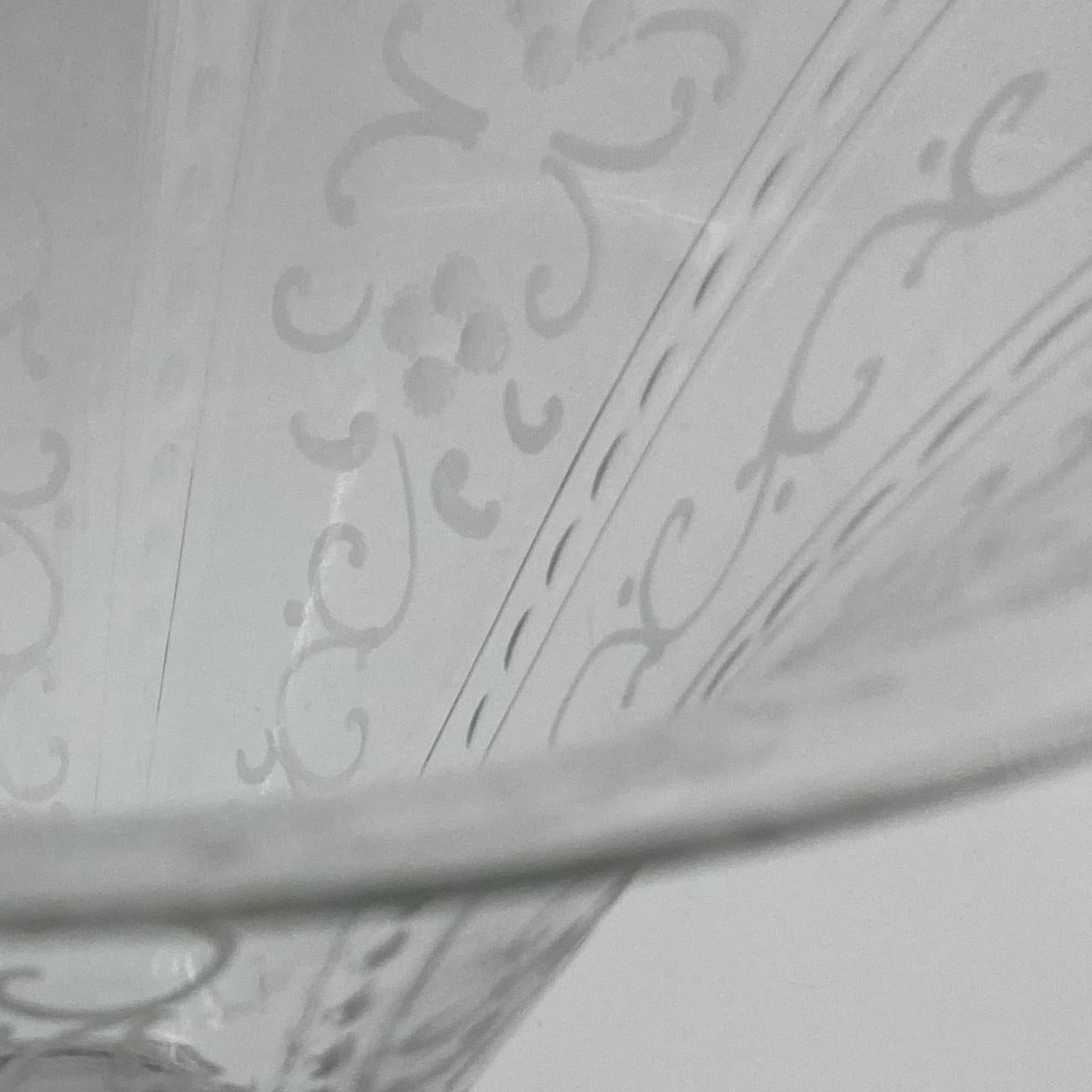 Large Swedish Art Deco Trumpet Kosta Boda Crystal Vase, Signed Kosta 54 For Sale 10