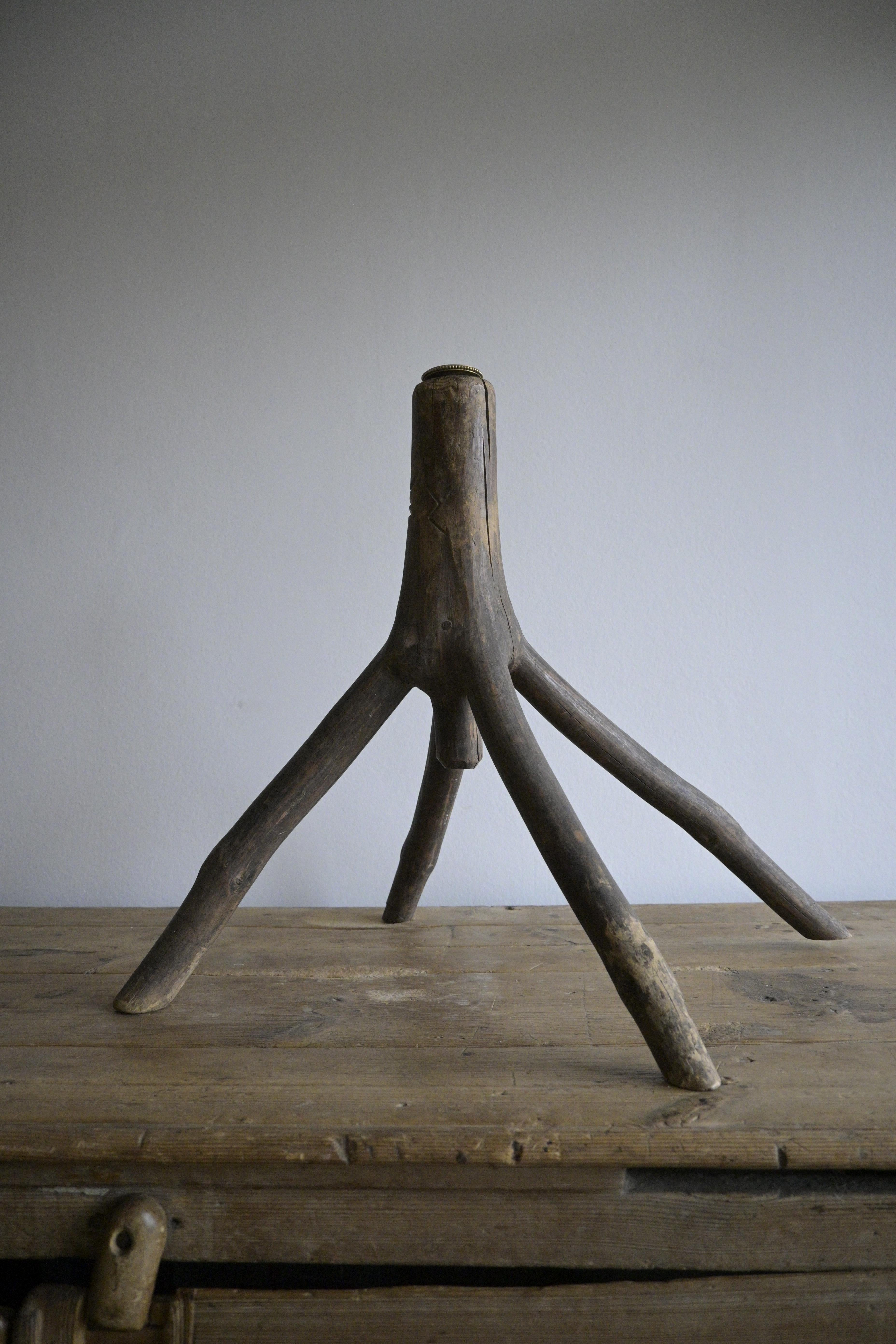Large Swedish Candlestick early 19th century In Good Condition For Sale In Farsta, SE