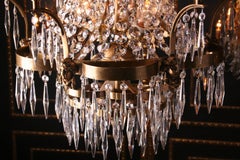 Large Swedish Ceiling Chandelier in Classicist Style