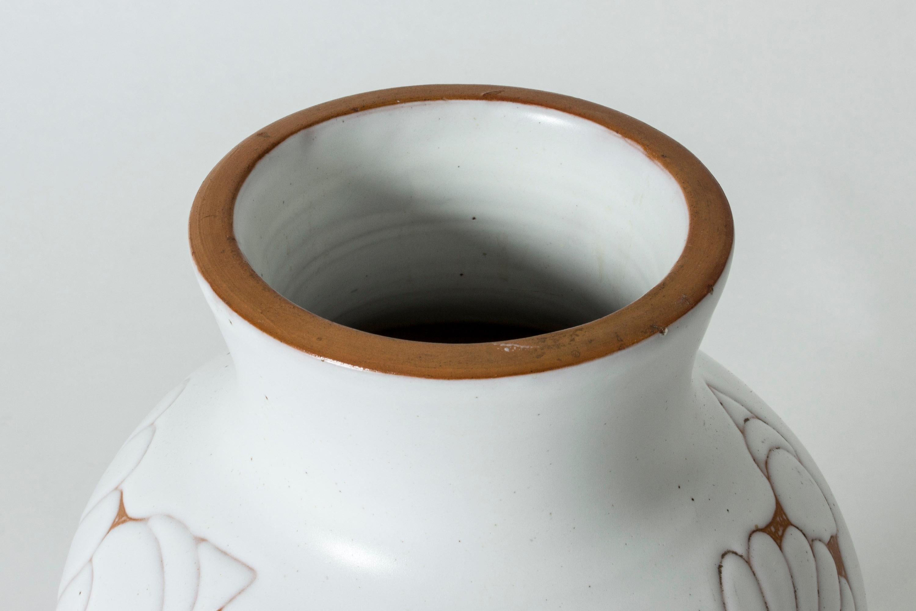Large Swedish ceramic earthenware vase by Anna-Lisa Thomson for Upsala-Ekeby 2