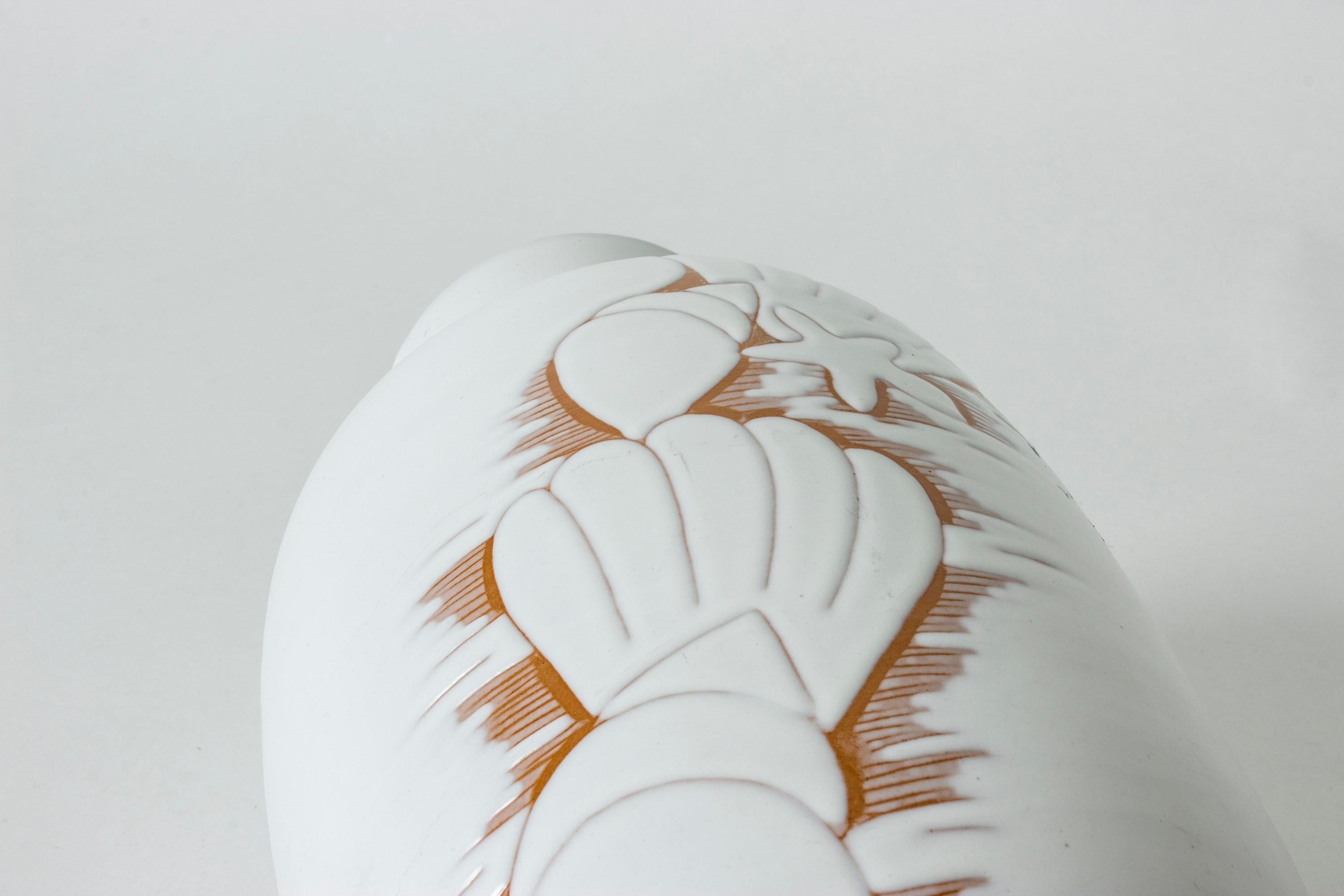 Large Swedish ceramic earthenware vase by Anna-Lisa Thomson for Upsala-Ekeby 3