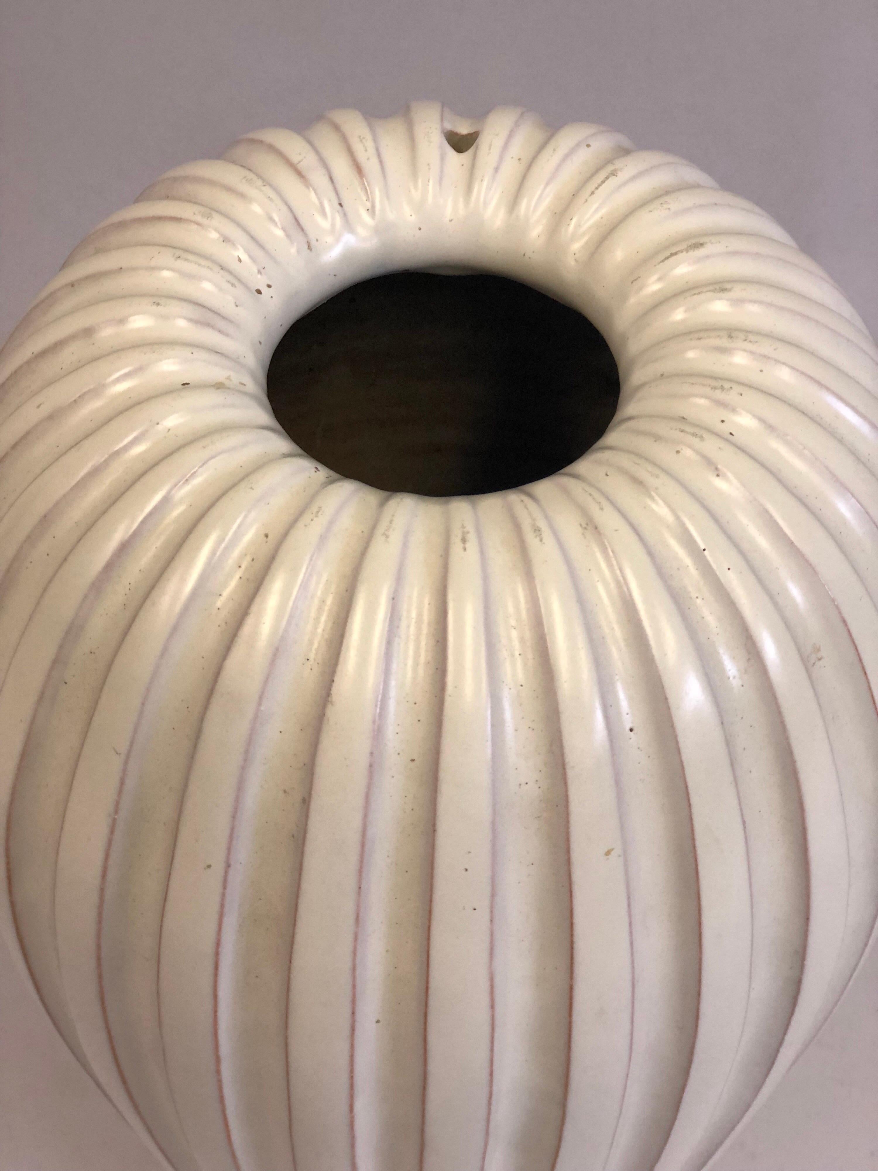20th Century Large Swedish Ceramic Vase / Table Lamp Base by Vicke Lindstrand & Upsala Ekeby For Sale