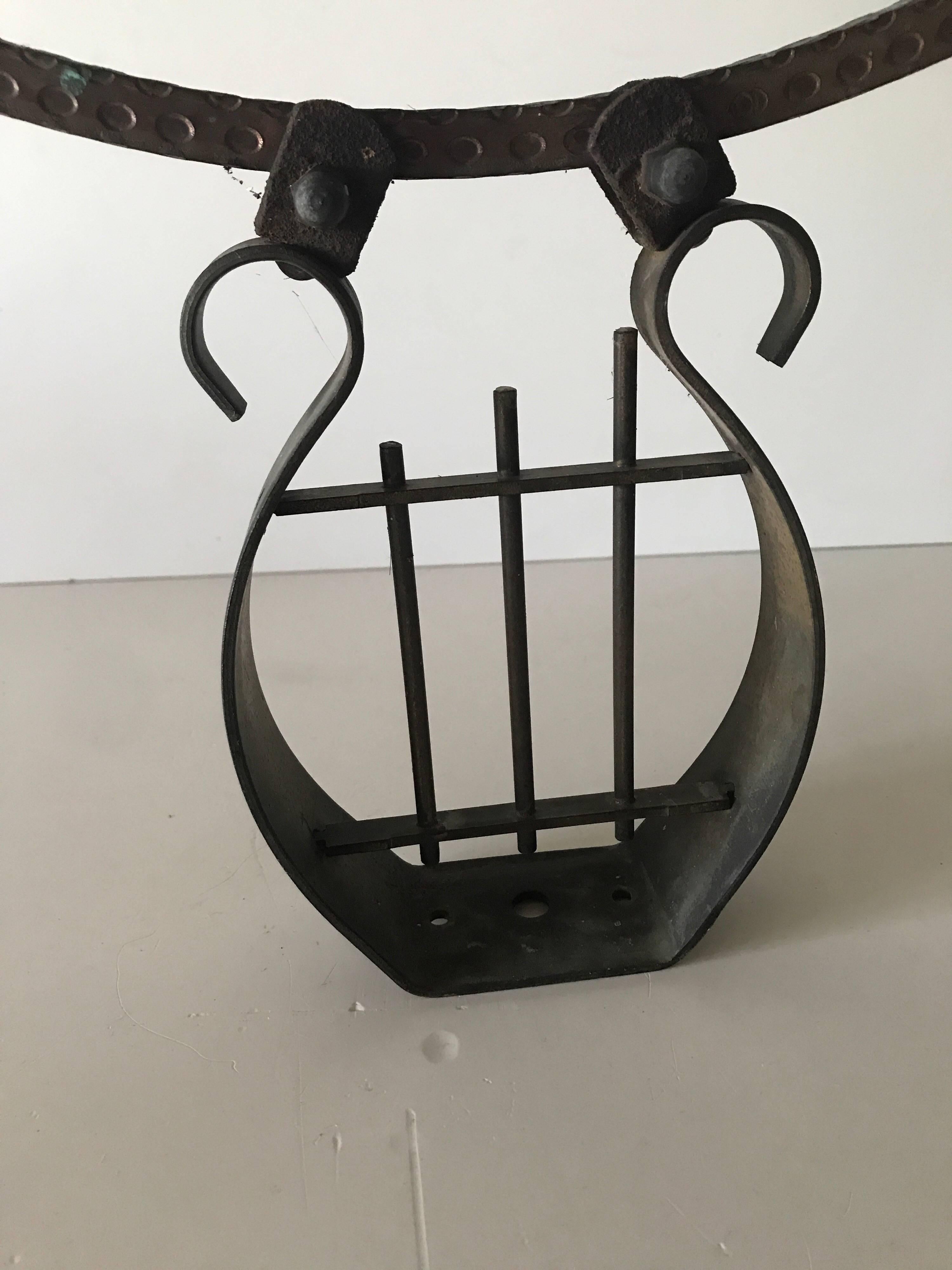 Large Swedish copper garden sundial, 1960.
This garden sundial is slightly larger in size than the other sundials that we have for sale. It is in a very nice condition without any damages or restorations. The dimensions are 77 cm in total height