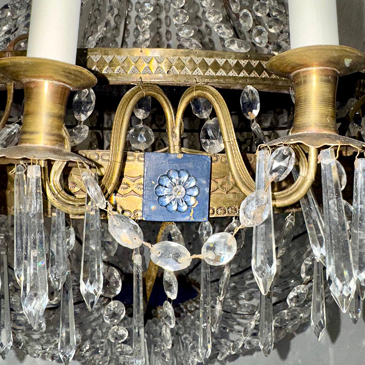 Large Swedish Crystal Chandelier For Sale 2
