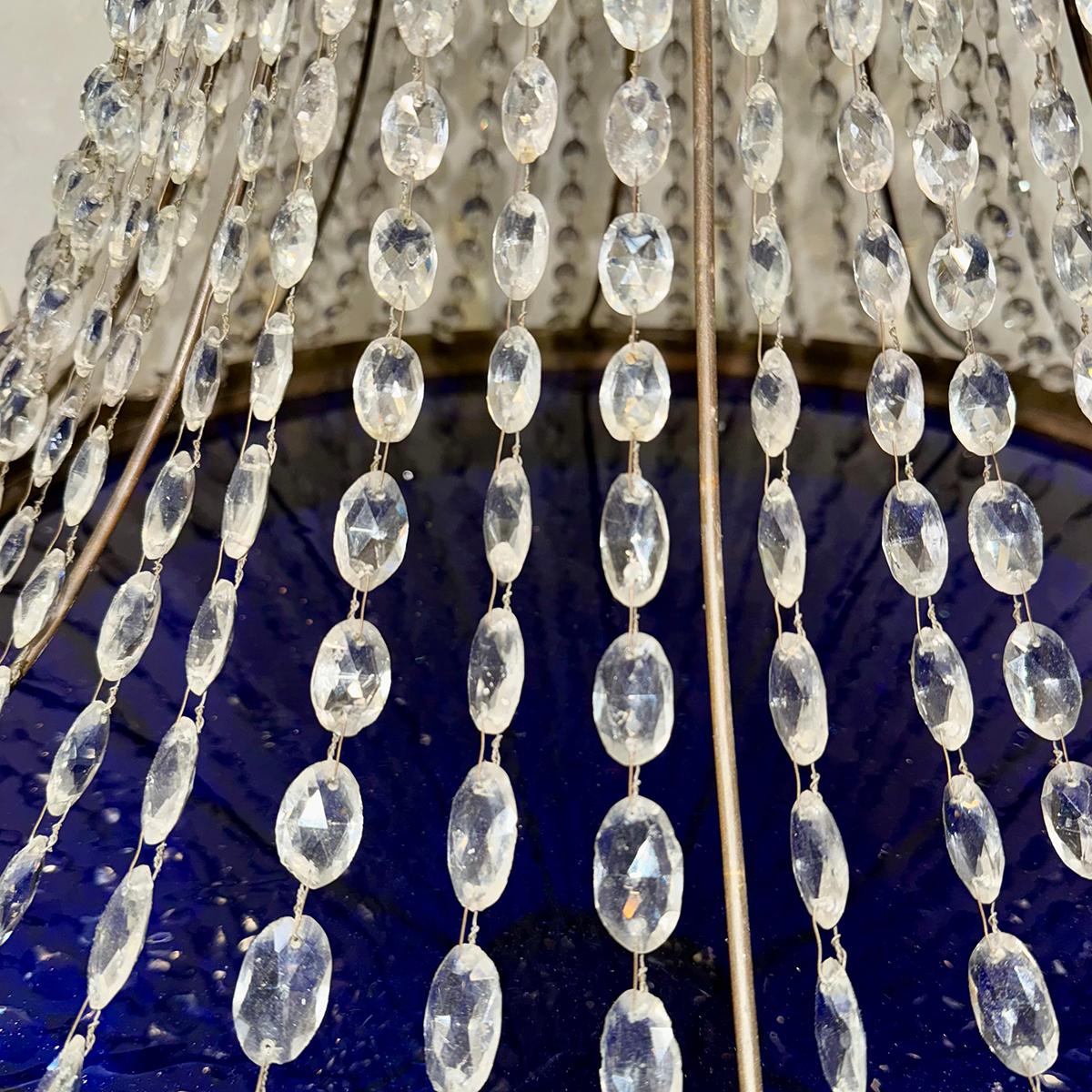 Large Swedish Crystal Chandelier For Sale 3