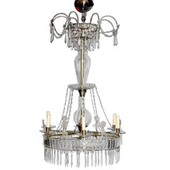 Large Swedish Crystal Chandelier