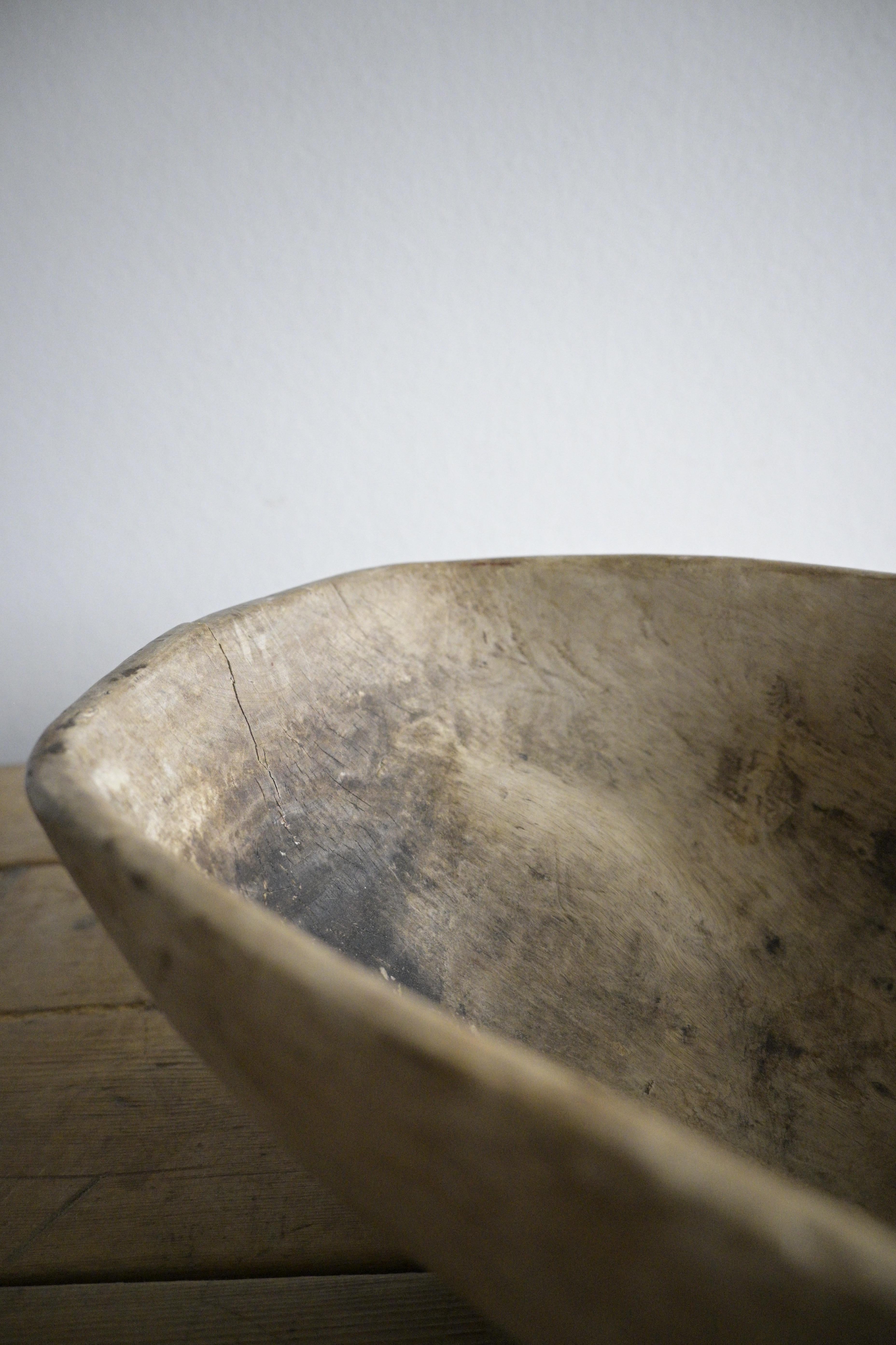 Large Swedish Dairy Bowl dated 1848 For Sale 1