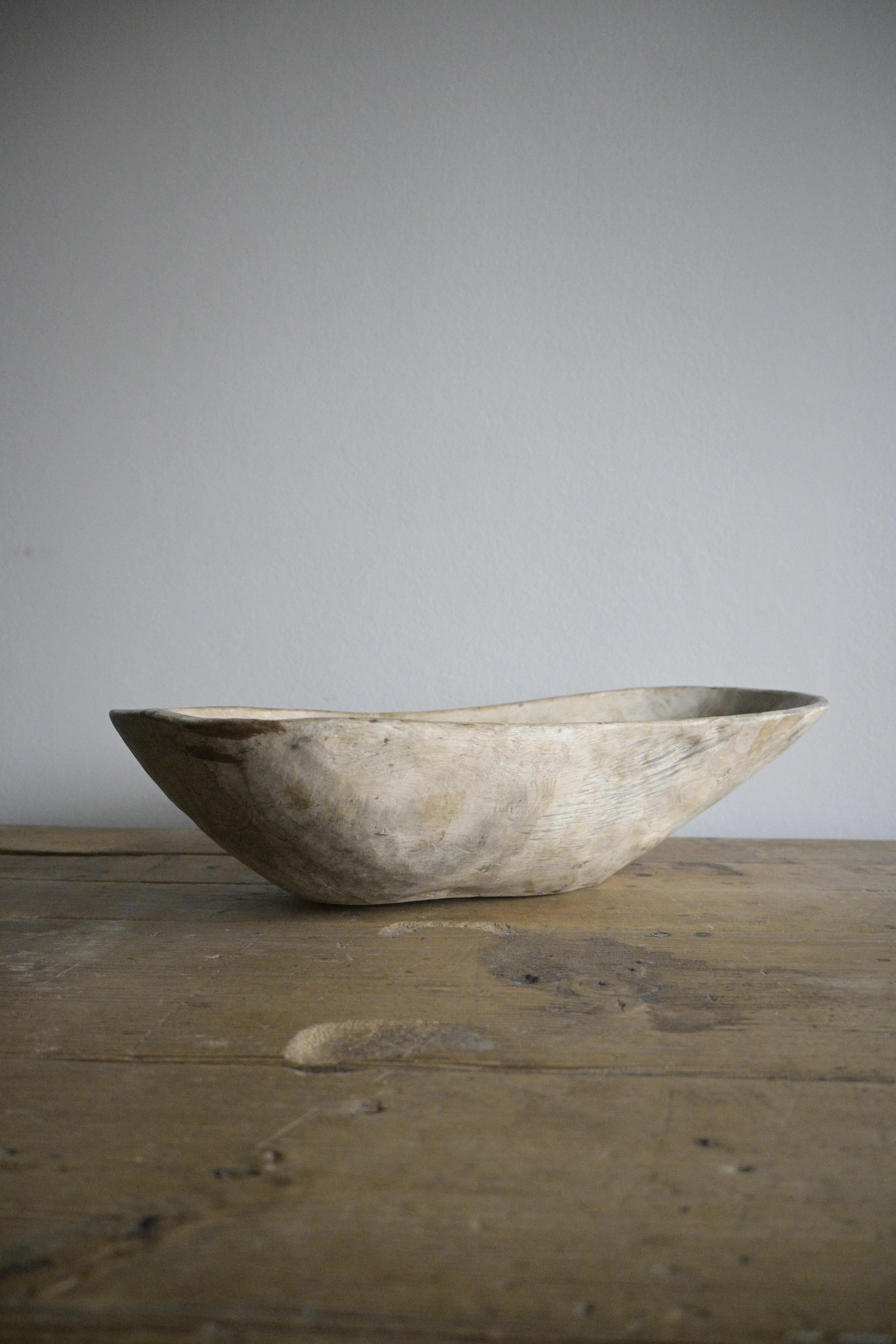 Large Swedish Dairy Bowl dated 1848 For Sale 2