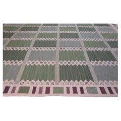 Large Swedish Design Contemporary Flatweave Carpet