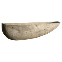 Large Swedish Dugout Birch Bowl dated 1879