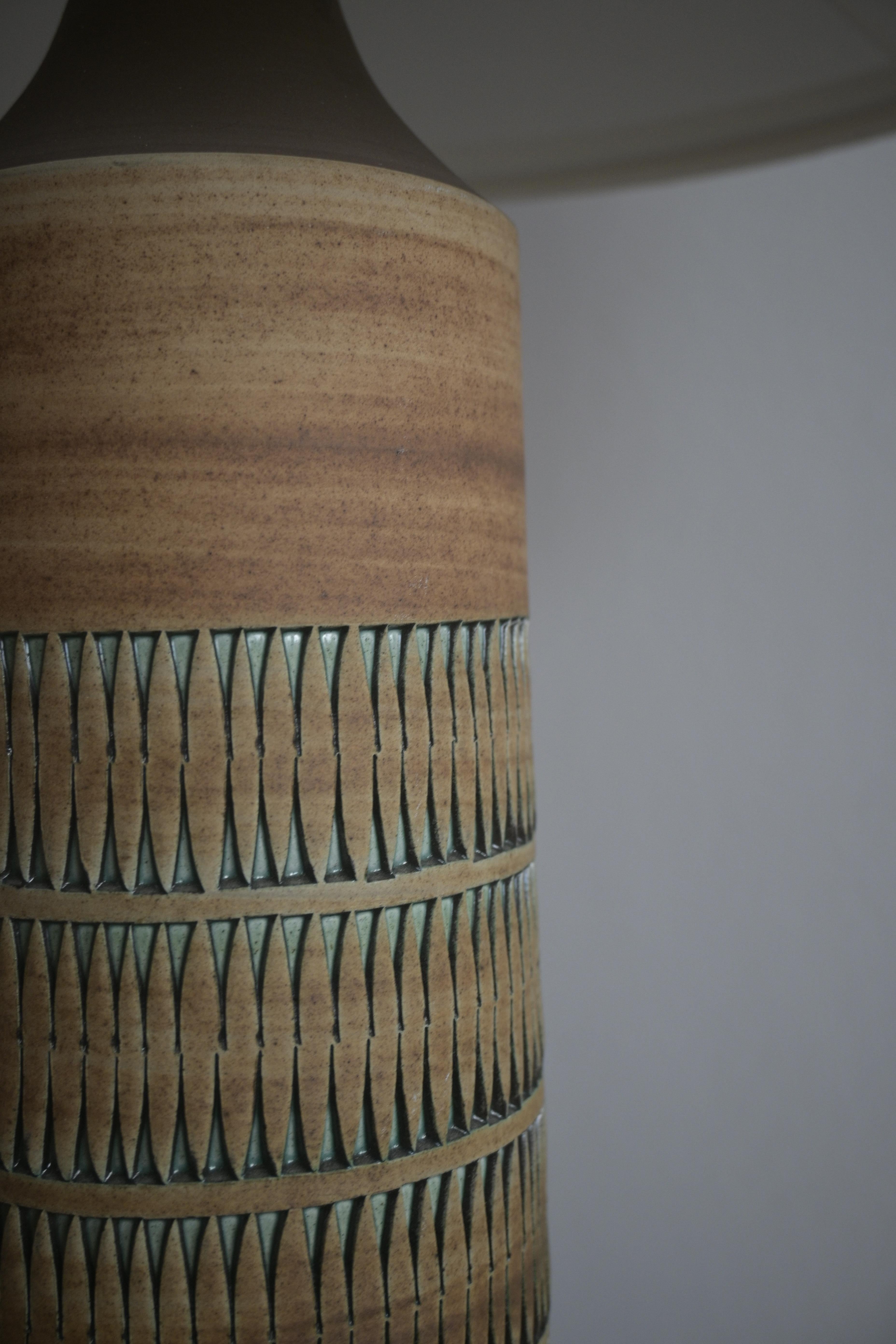 Stoneware Large Swedish Floor Lamp by Tomas Anagrius, circa 1965-70, for Alingsås Keramik For Sale
