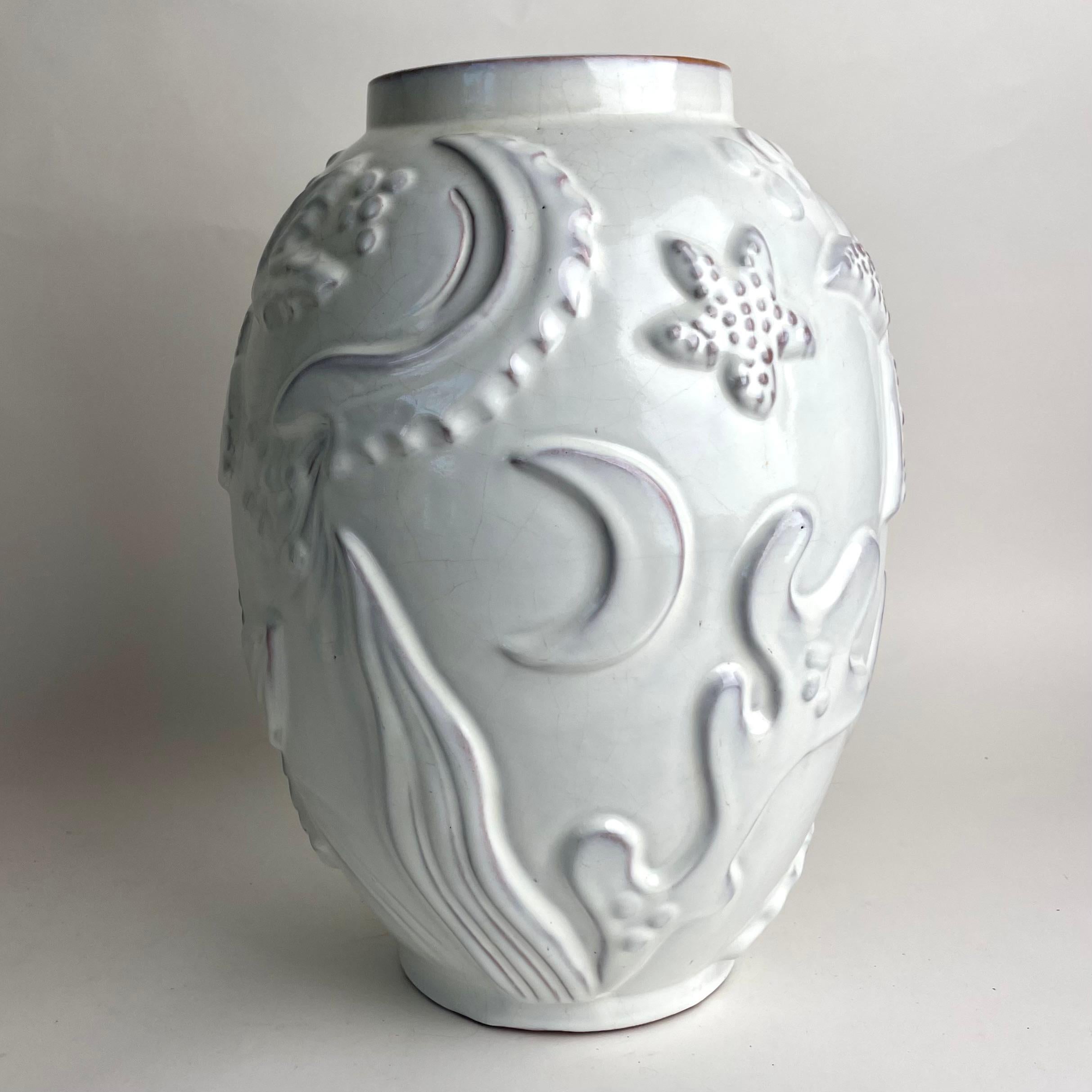 Svedese Grande vaso da terra svedese, Anna-Lisa Thomson, Upsala Ekeby 1940s Svezia in vendita