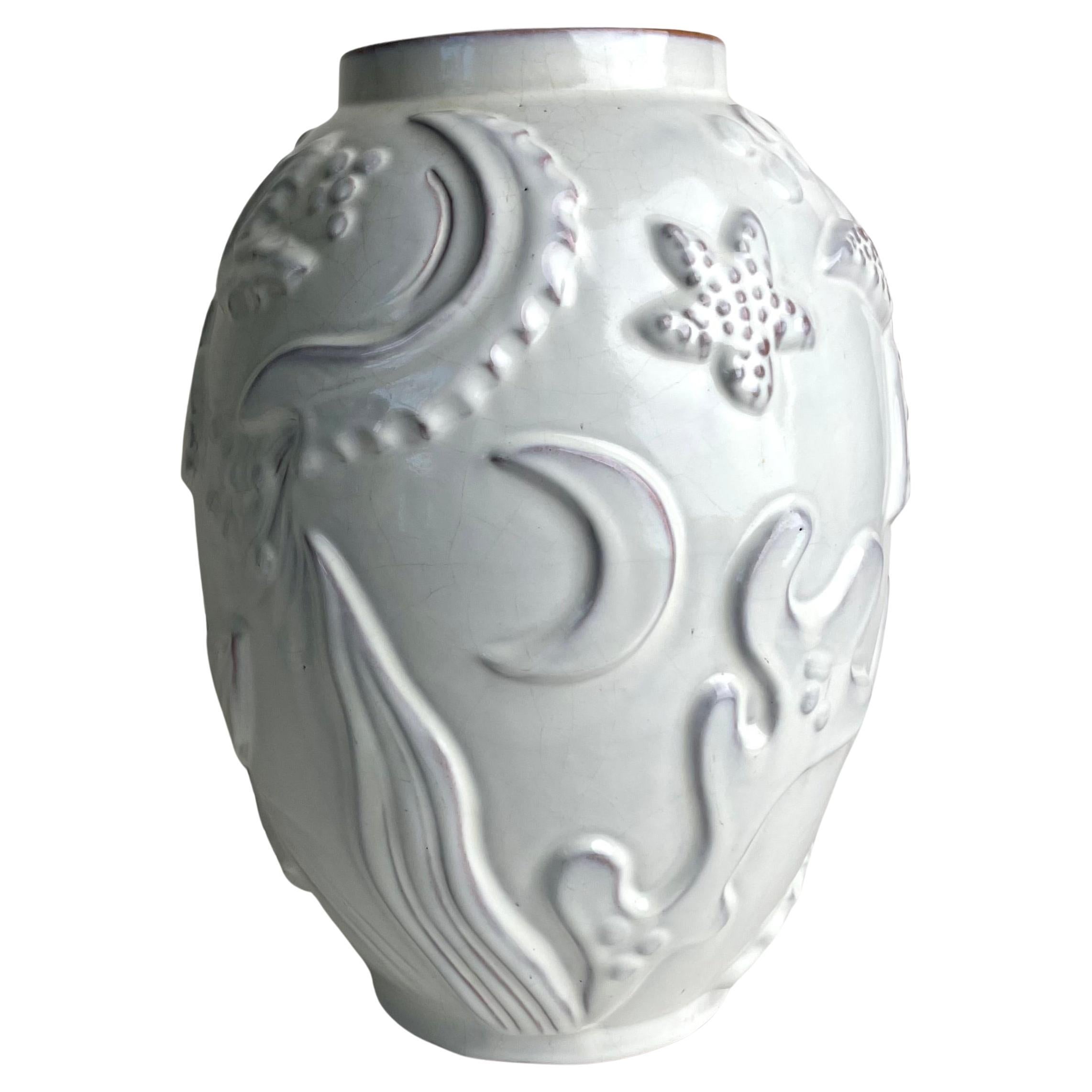 Grande vaso da terra svedese, Anna-Lisa Thomson, Upsala Ekeby 1940s Svezia