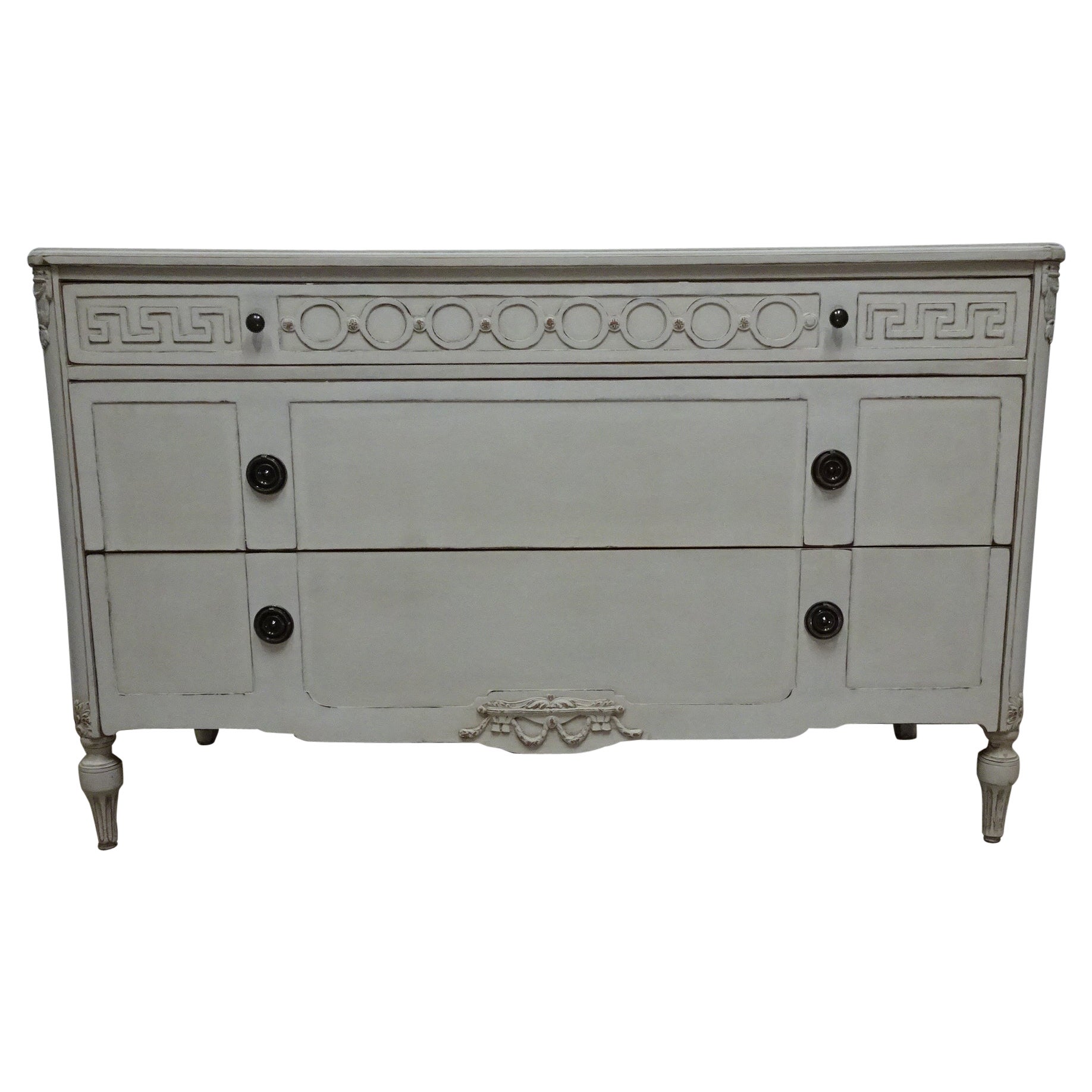 Large Swedish Gustavian 3 Drawer Chest of Drawers