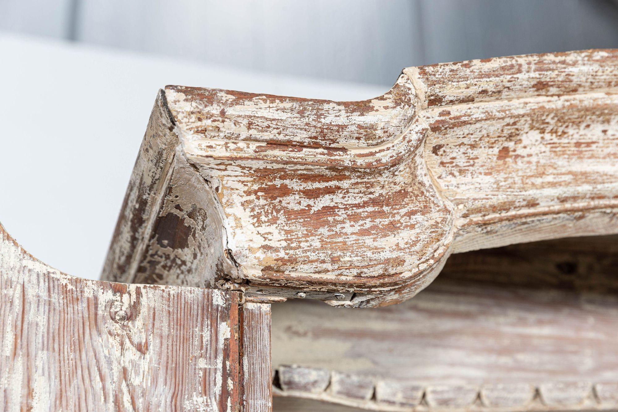 Large Swedish Gustavian Dry Scraped Bureau For Sale 3