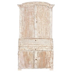 Large Swedish Gustavian Dry Scraped Bureau